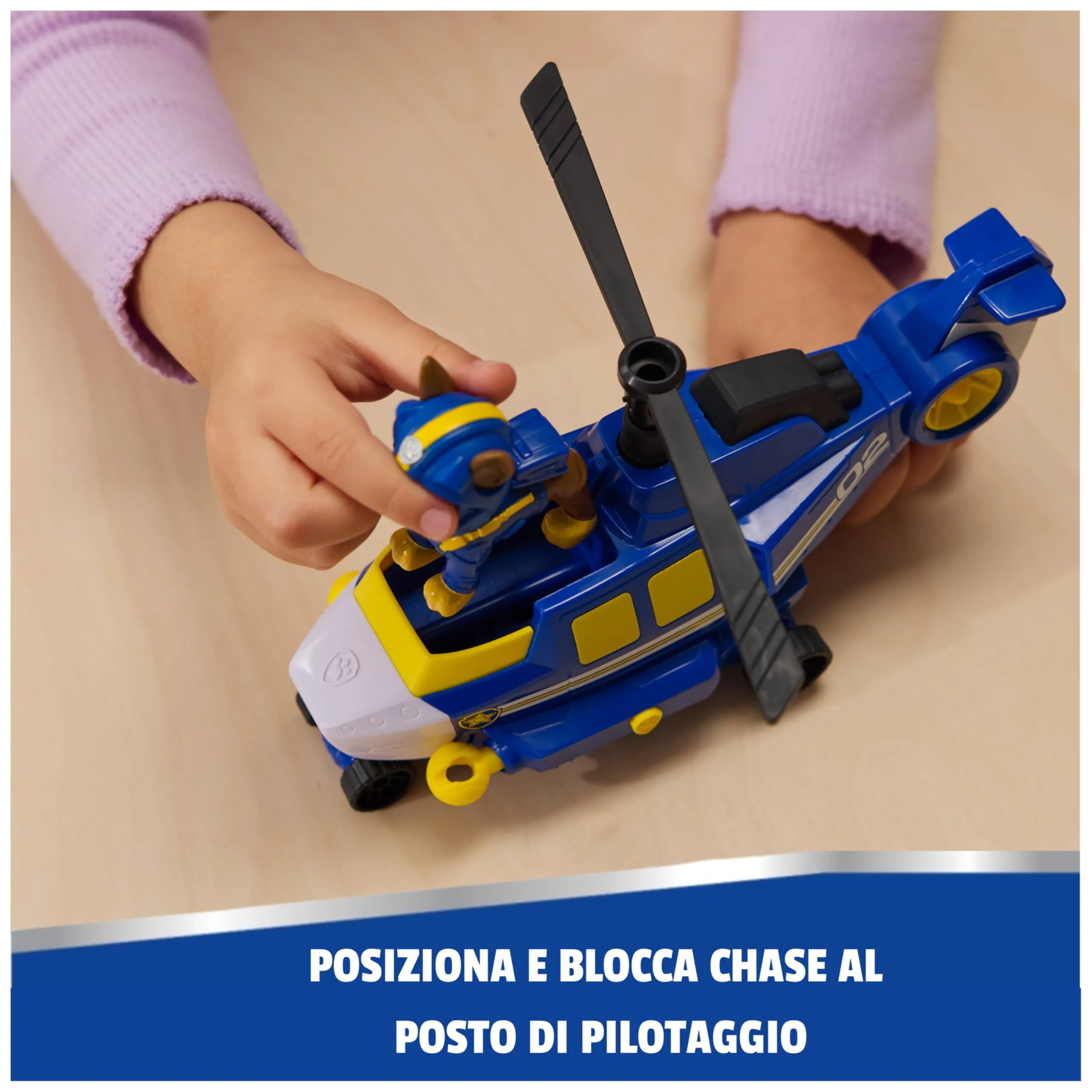 Paw Patrol Air Rescue Police Helicopter with Chase Figure - immagine 2