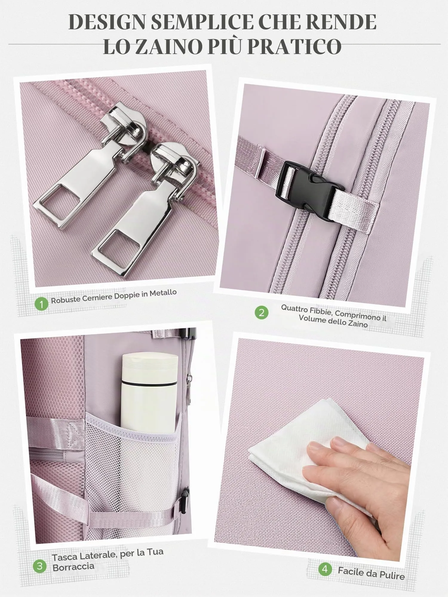 Hayayu Zaino Bagaglio a Mano 40x30x20 cm per Ryanair 24L - immagine 7