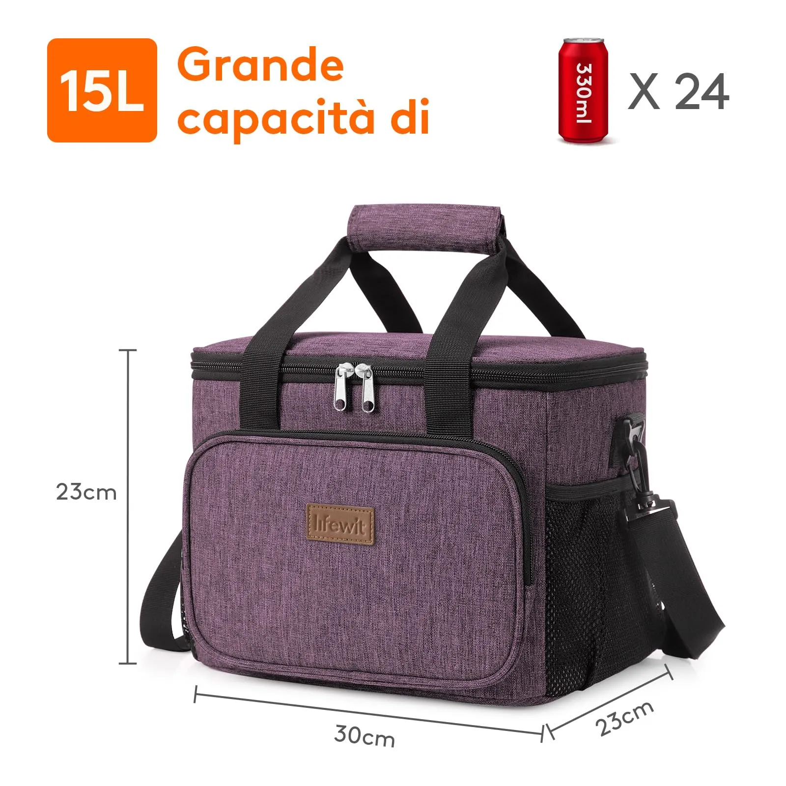 Lifewit Borsa Termica Porta Pranzo 15L - immagine 4