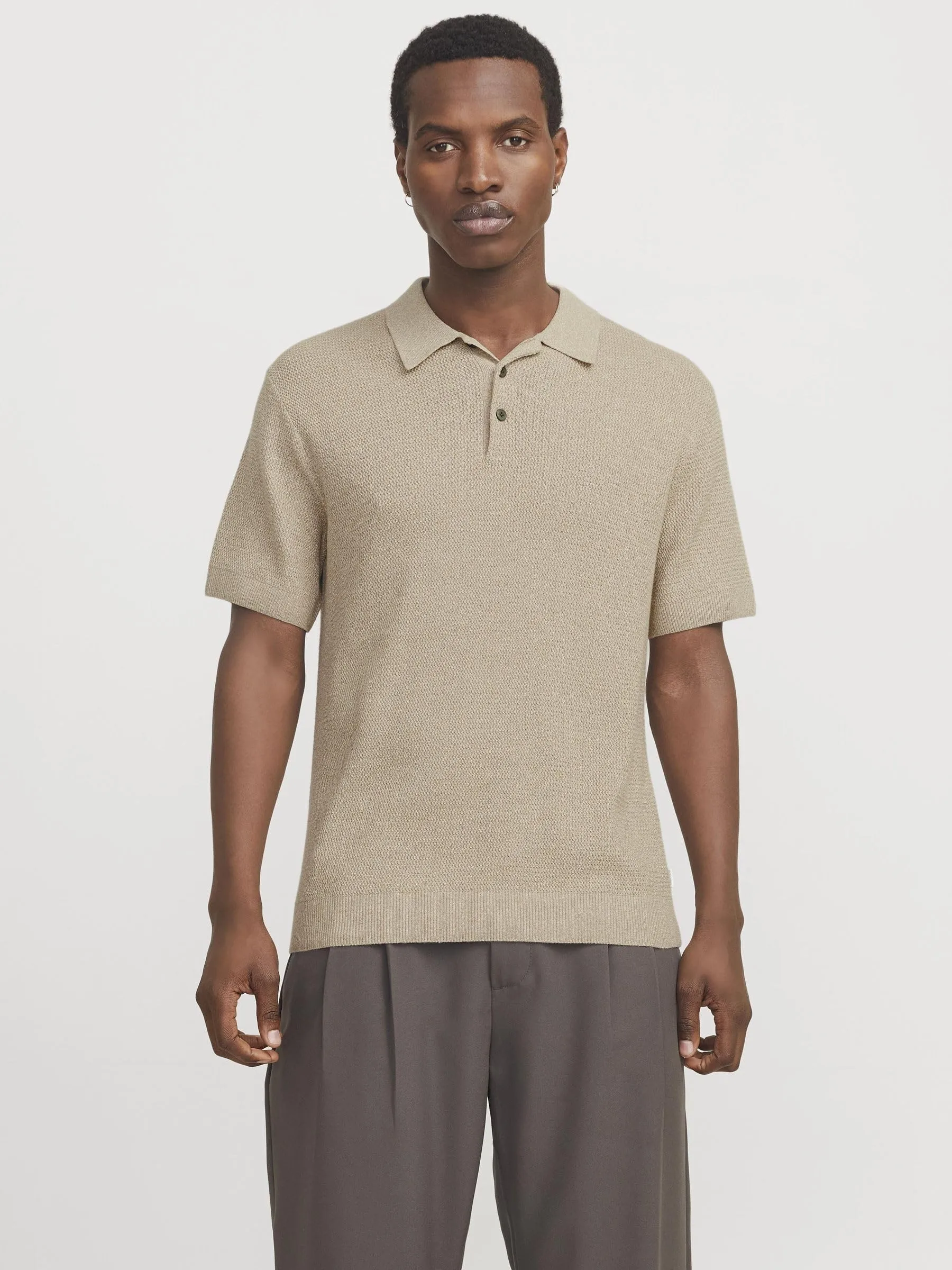 Jack & Jones Polo in Maglia Grigio S - immagine 2