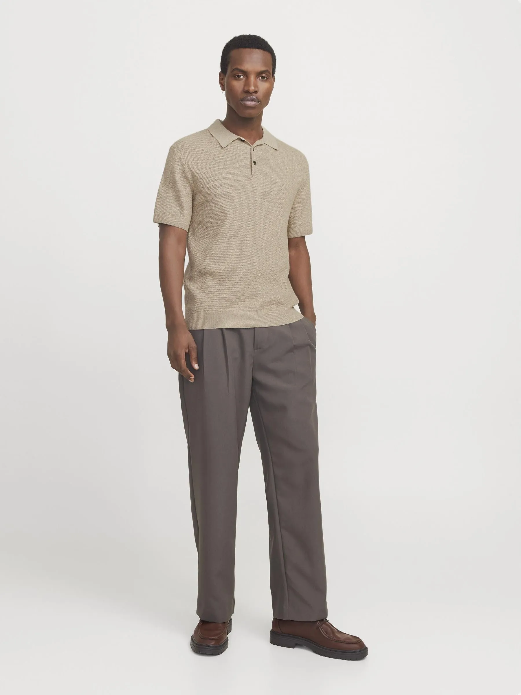 Jack & Jones Polo in Maglia Grigio S - immagine 3