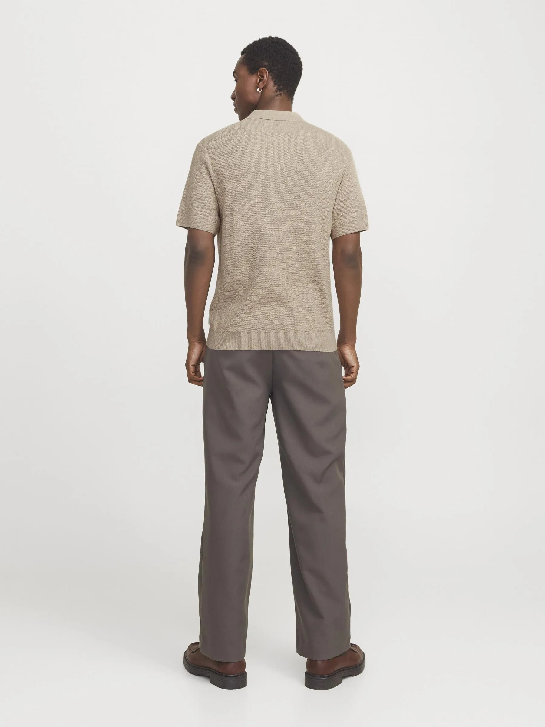 Jack & Jones Polo in Maglia Grigio S - immagine 4