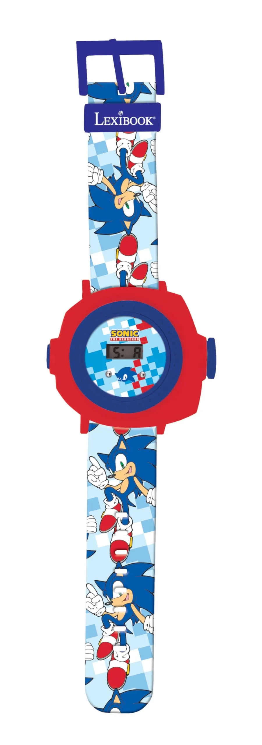 Lexibook SEGA Sonic The Hedgehog Orologio da proiezione con schermo digitale, Blu/Rosso, DMW050SN - immagine 2