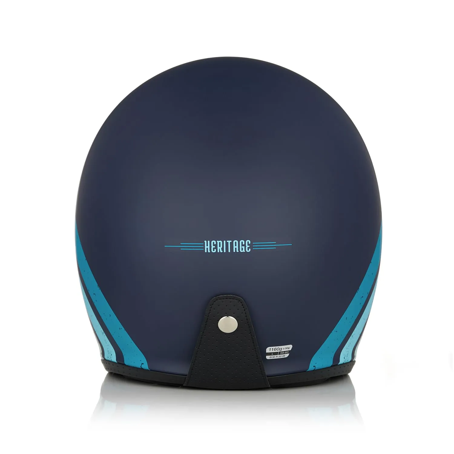 ORIGINE Casco Moto Jet Scooter con Visiera ECE 22-06, Heritage Matt Blue, S - immagine 5