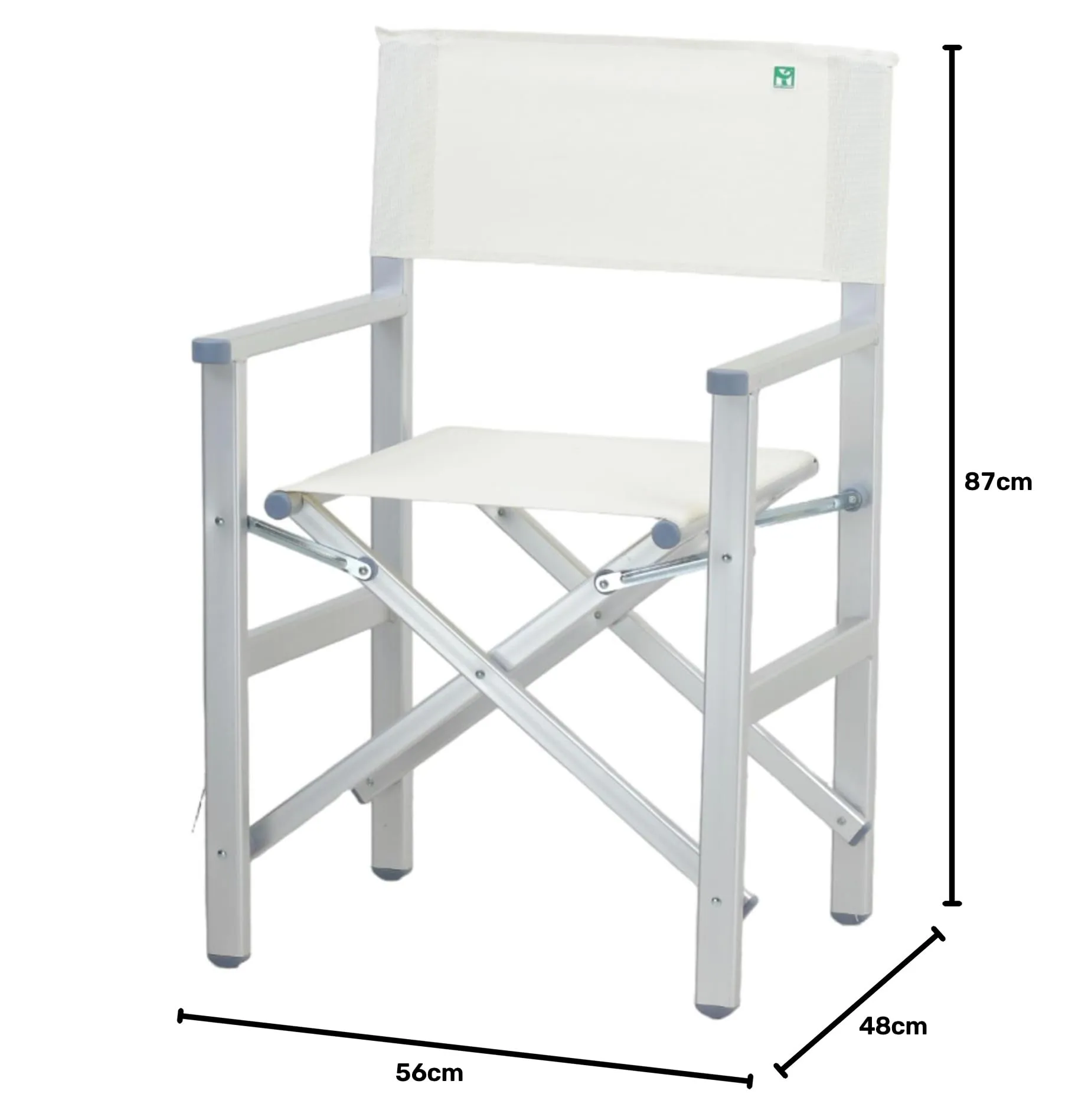 Totò Piccinni Regista Salento Sedia Pieghevole in Alluminio (Beige) - immagine 2