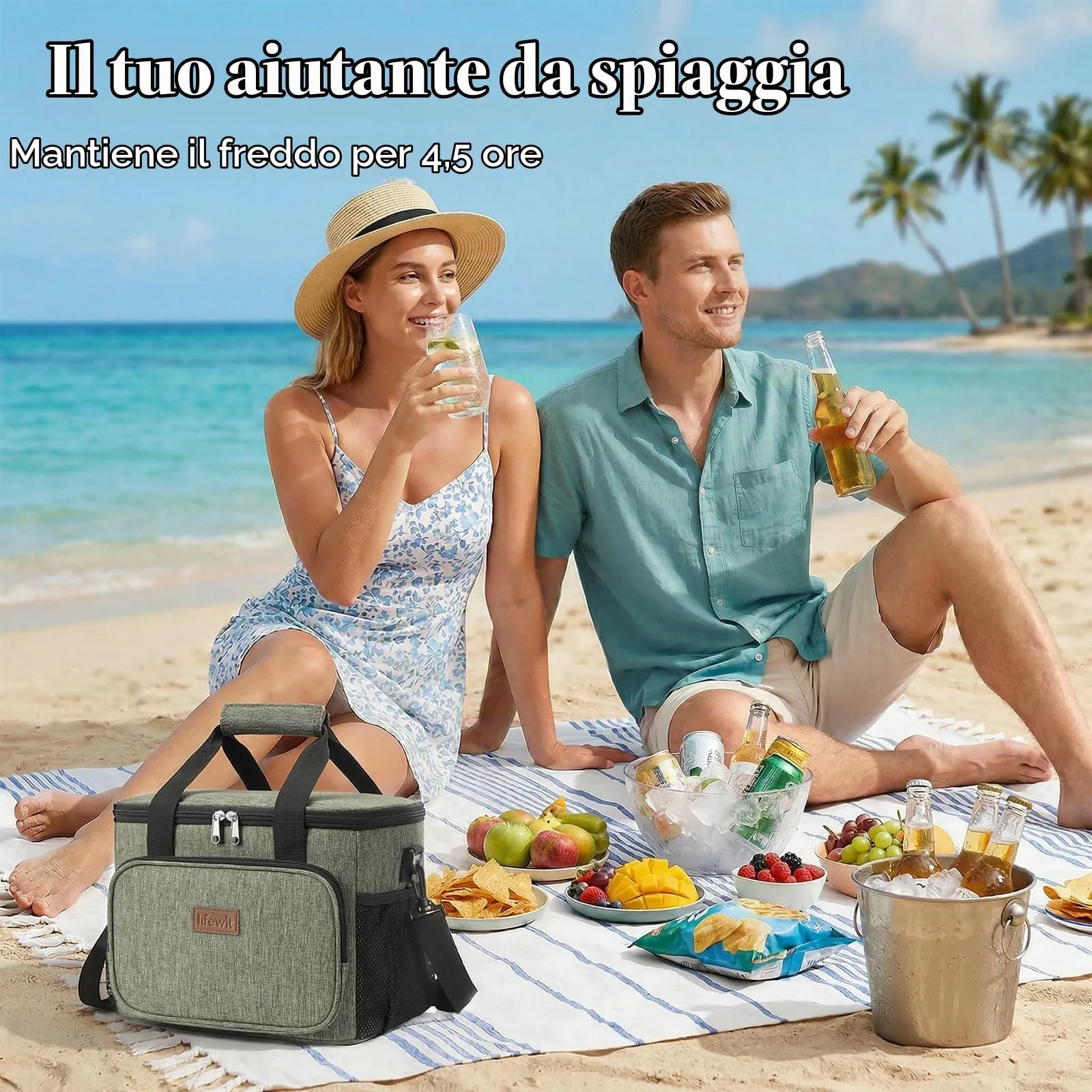 Lifewit Borsa Termica Porta Pranzo 15L - immagine 2