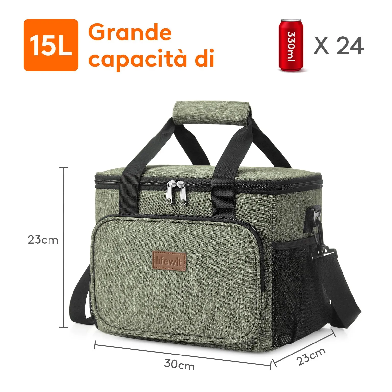 Lifewit Borsa Termica Porta Pranzo 15L - immagine 4