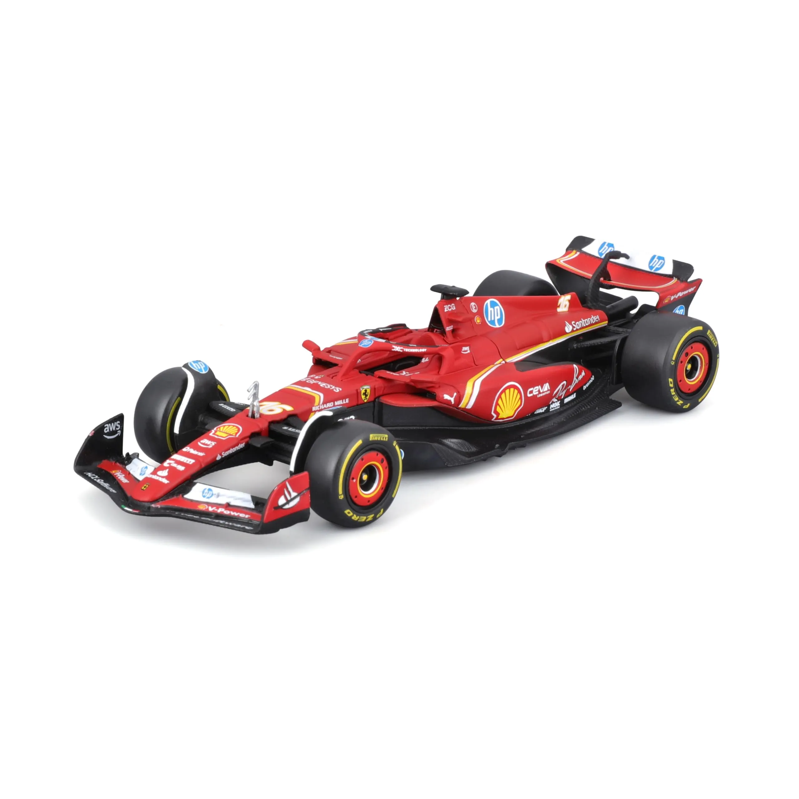Burago Ferrari SF-24 Charles Leclerc #16 2024, 1:43 Scale - immagine 2