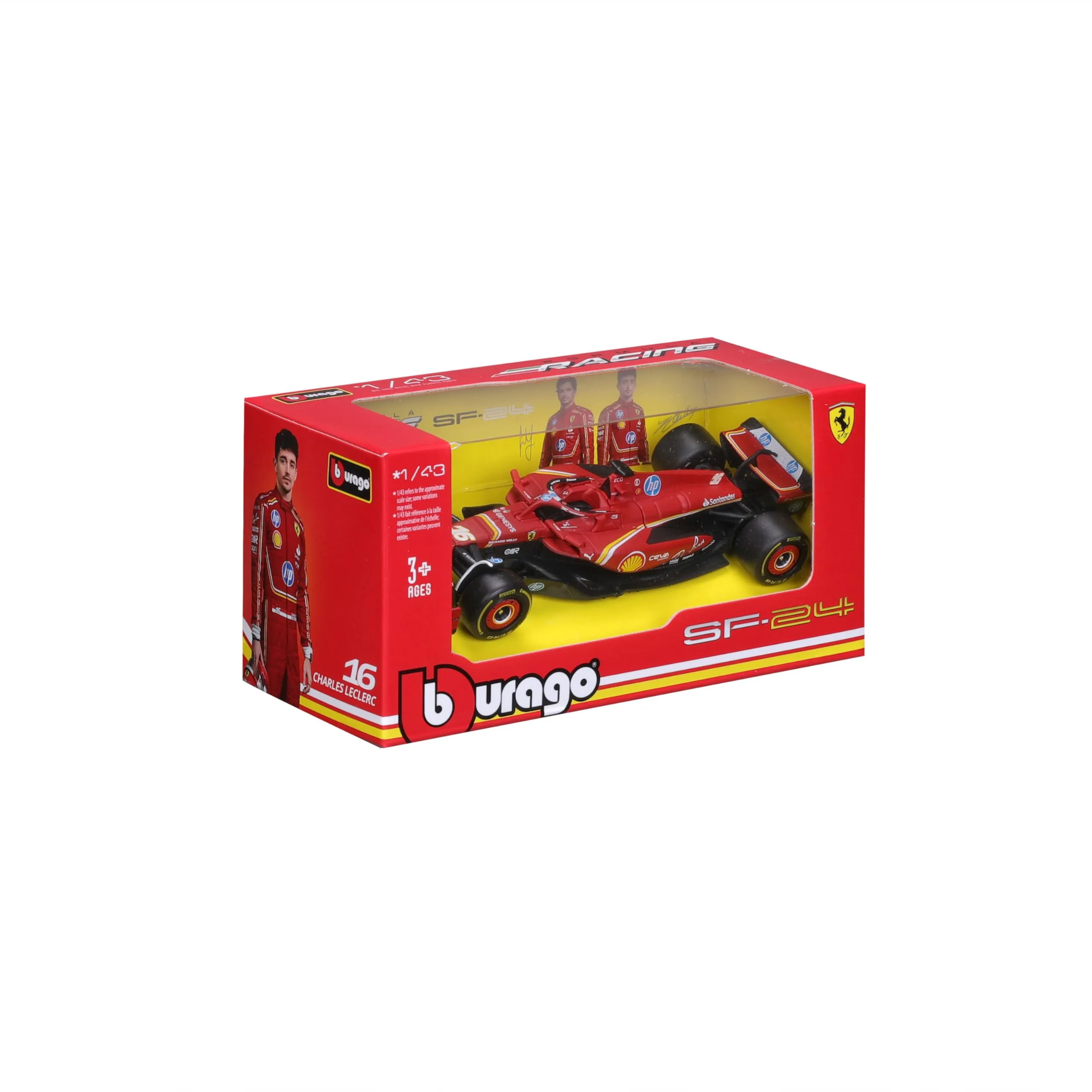 Burago Ferrari SF-24 Charles Leclerc #16 2024, 1:43 Scale - immagine 7
