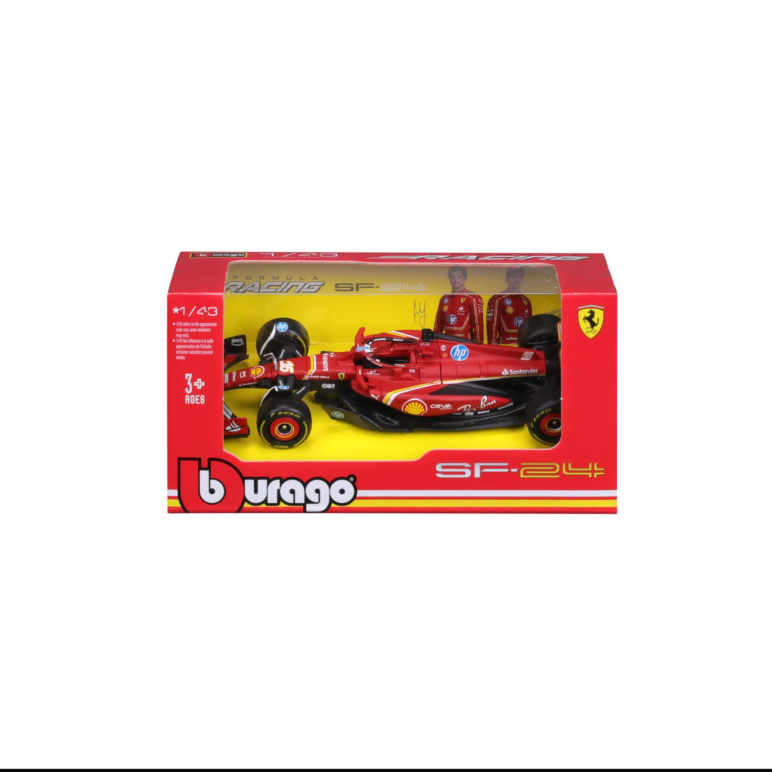 Burago Ferrari SF-24 Charles Leclerc #16 2024, 1:43 Scale - immagine 9
