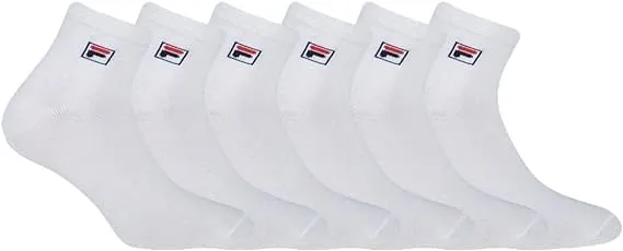 Fila Calze Sportive Uomo, Pacco da 6, Bianco, 35-38 Corto - immagine 1