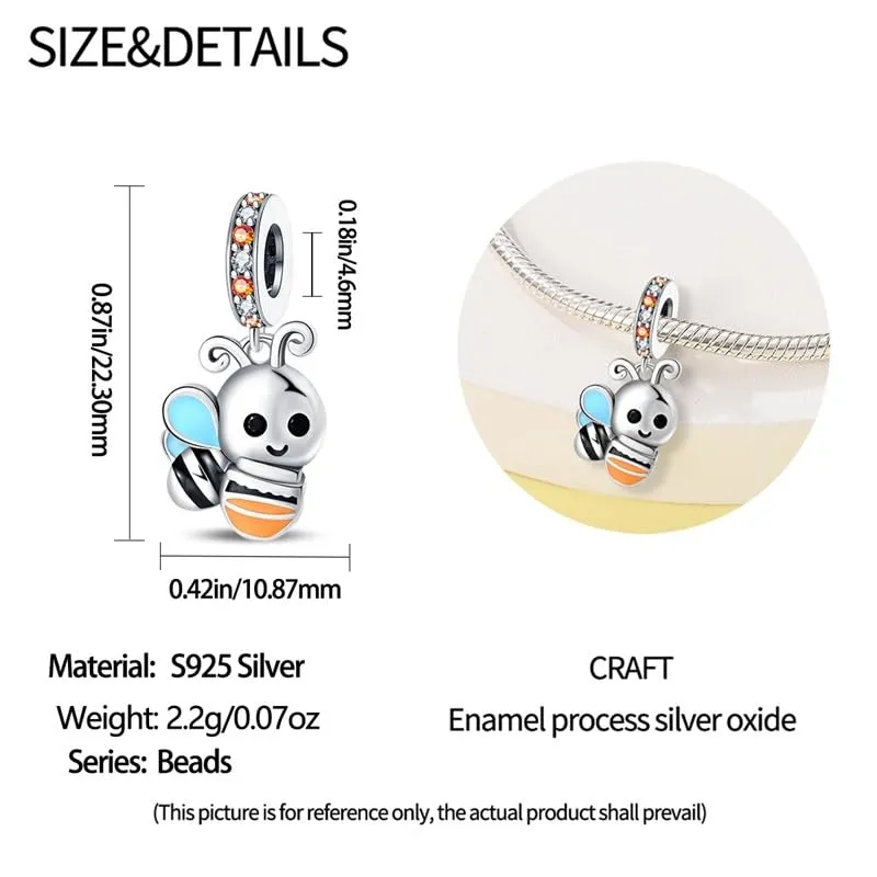 KUNSIR Bead Charm Ciondolo Argento Sterling 925 con Cubic Zirconia per Braccialetti e Collane Europei - immagine 5