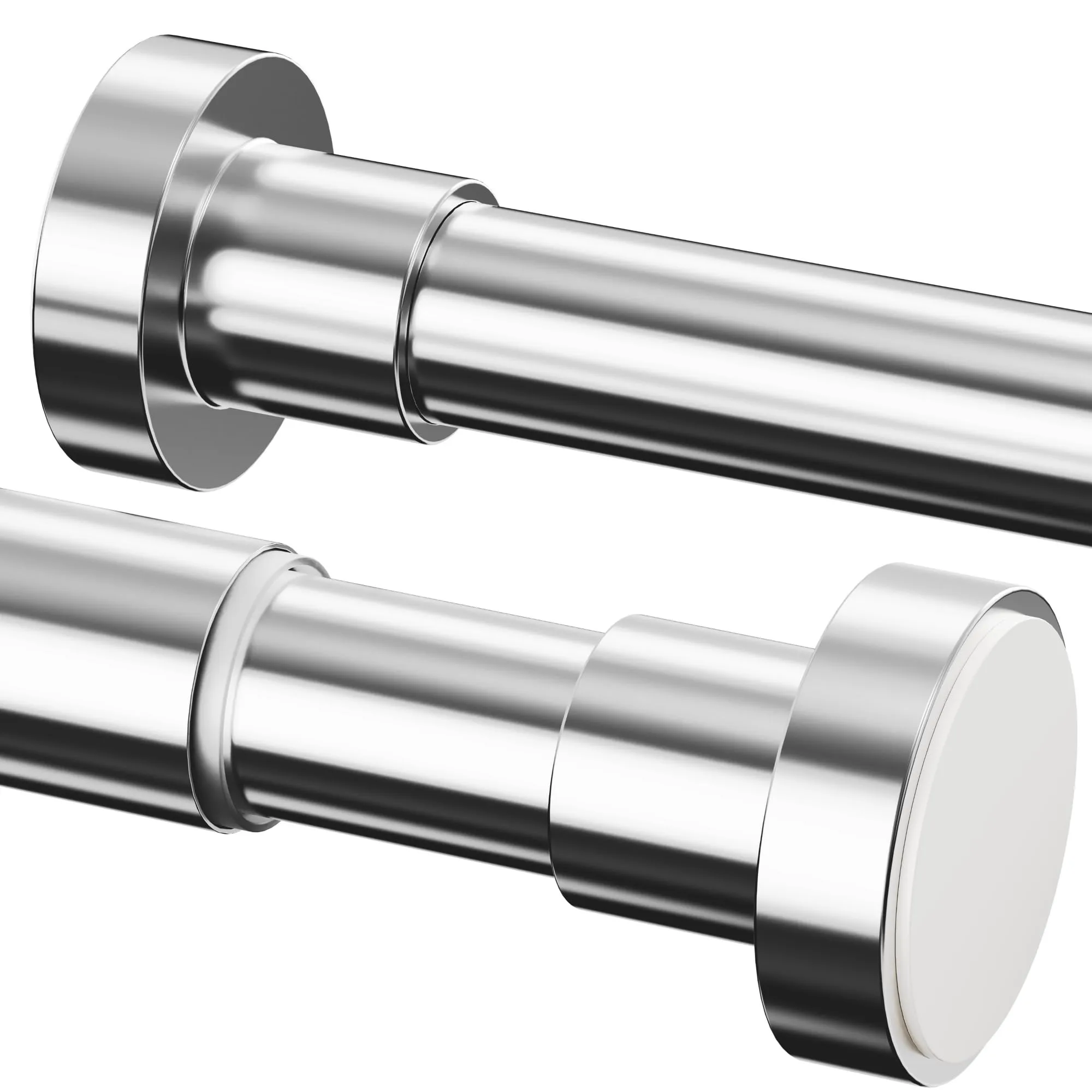 GDEVKHN Asta Tenda a Pressione Estensibile, Acciaio Inossidabile, 85-160 cm, Ø25 mm, Argento - immagine 1
