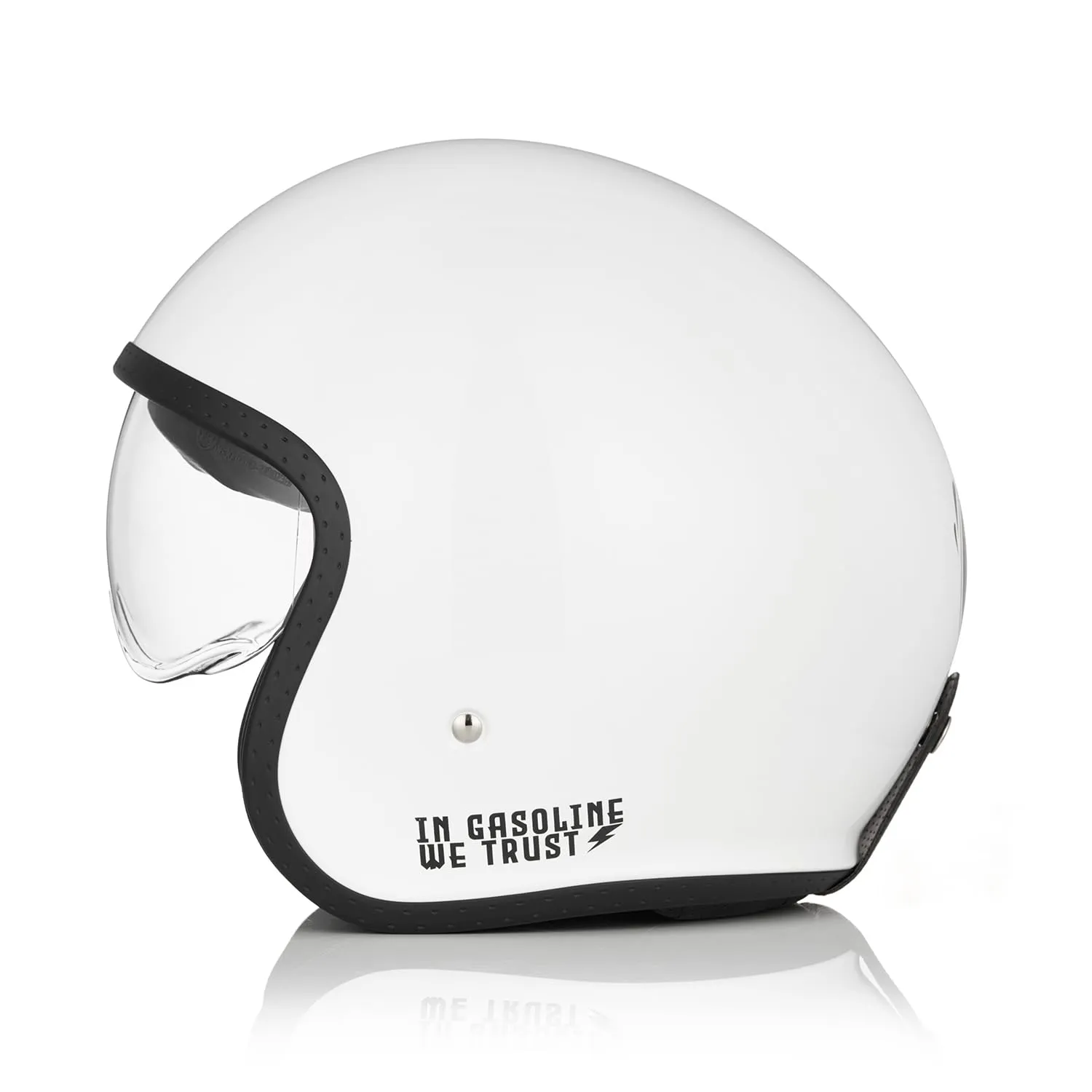 Origine Casco Moto Jet Scooter con Visiera ECE 22-06, Sticky Gloss White, M - immagine 3
