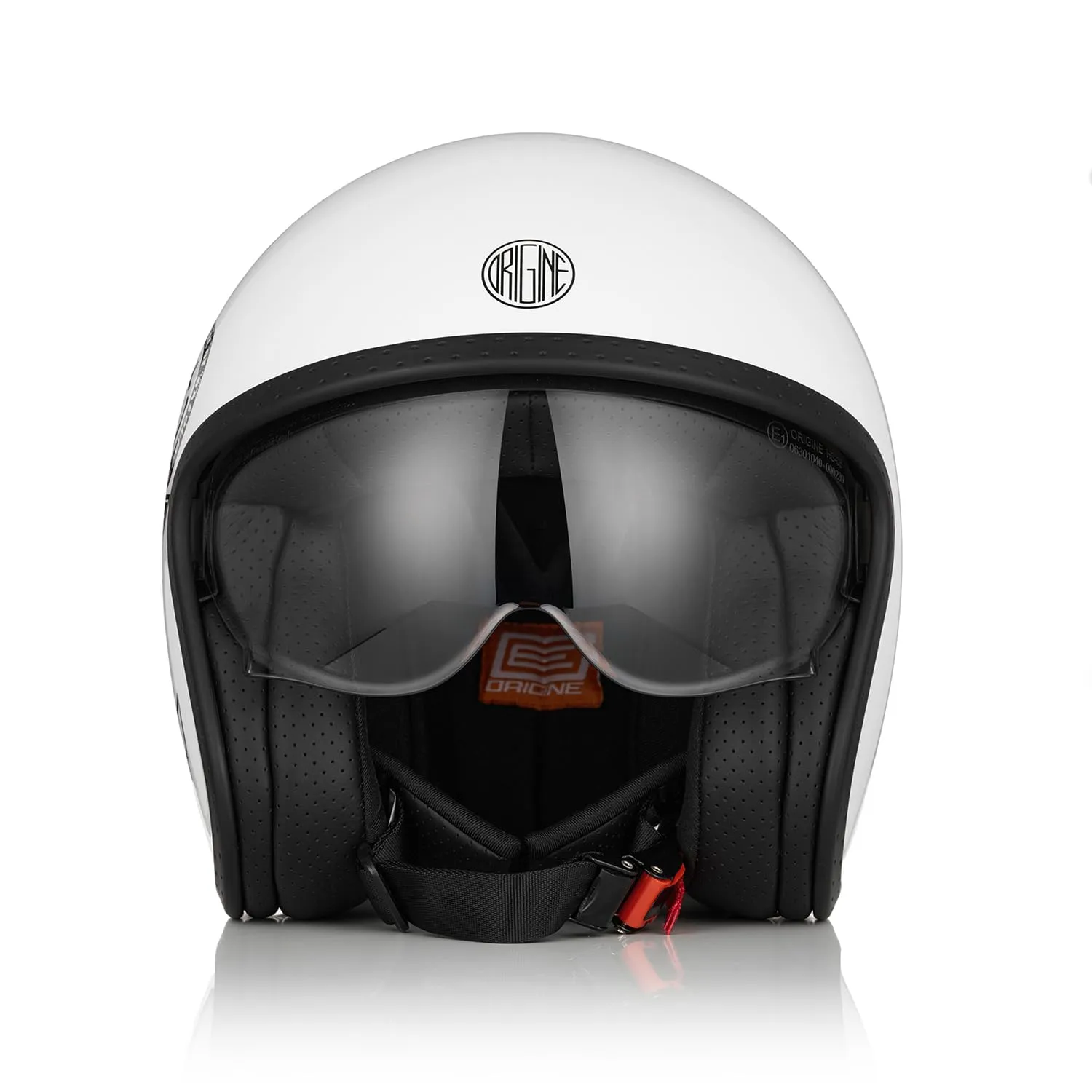 ORIGINE Casco Moto Jet Scooter con Visiera ECE 22-06, Sticky Gloss White, XS - immagine 2