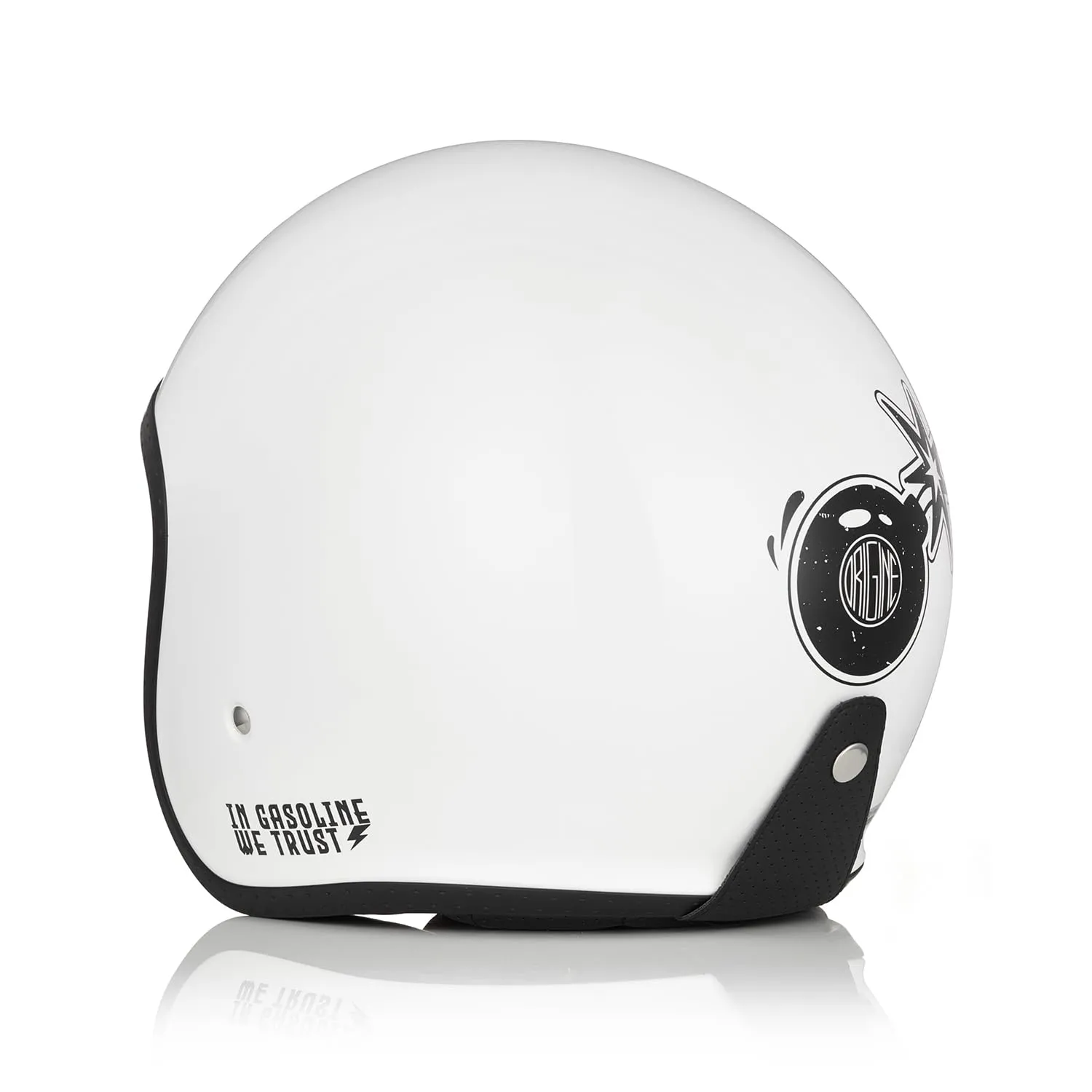 ORIGINE Casco Moto Jet Scooter con Visiera ECE 22-06, Sticky Gloss White, XS - immagine 4