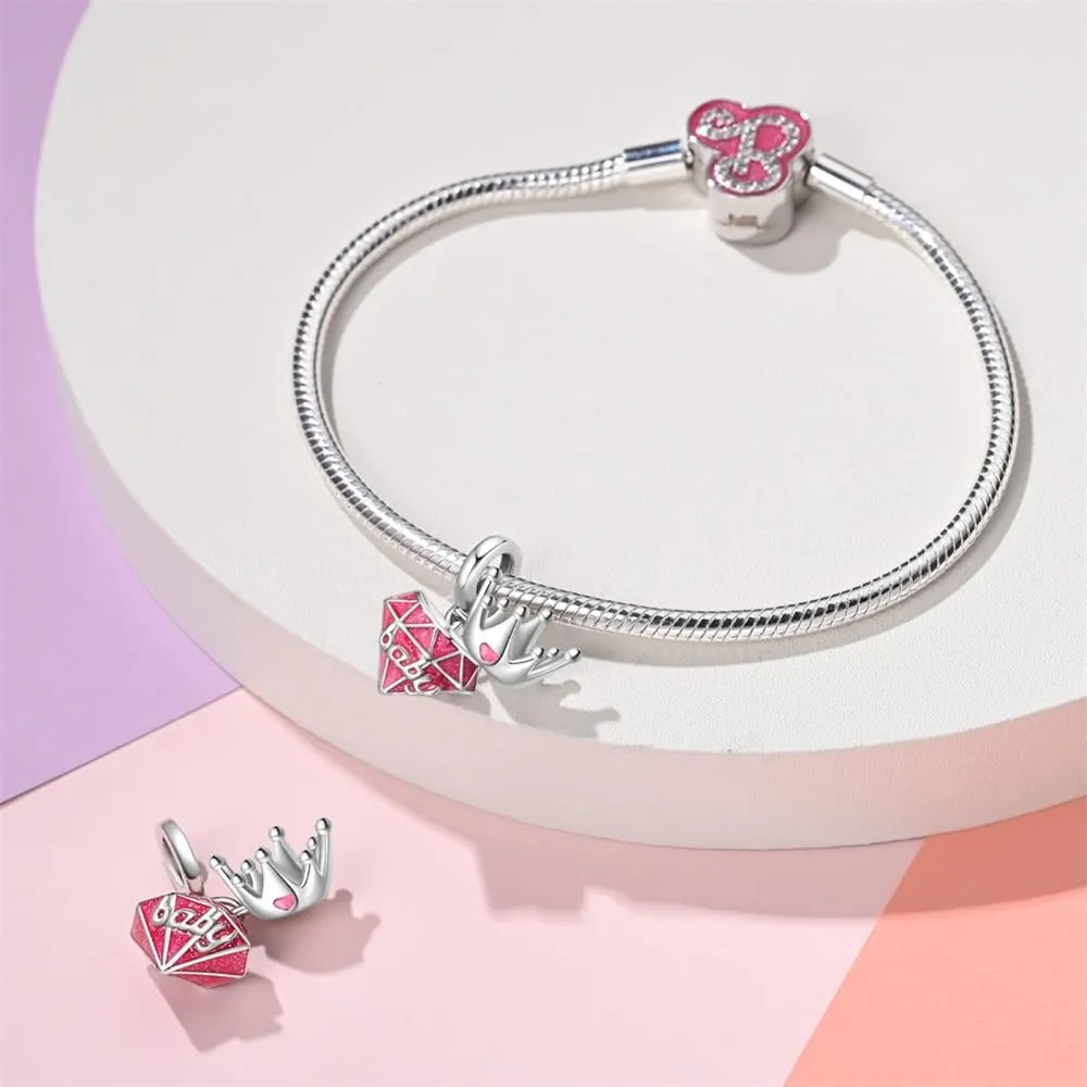 KUNSIR Bead Charm Ciondolo Argento Sterling 925 con Cubic Zirconia per Braccialetti e Collane Europei - immagine 3