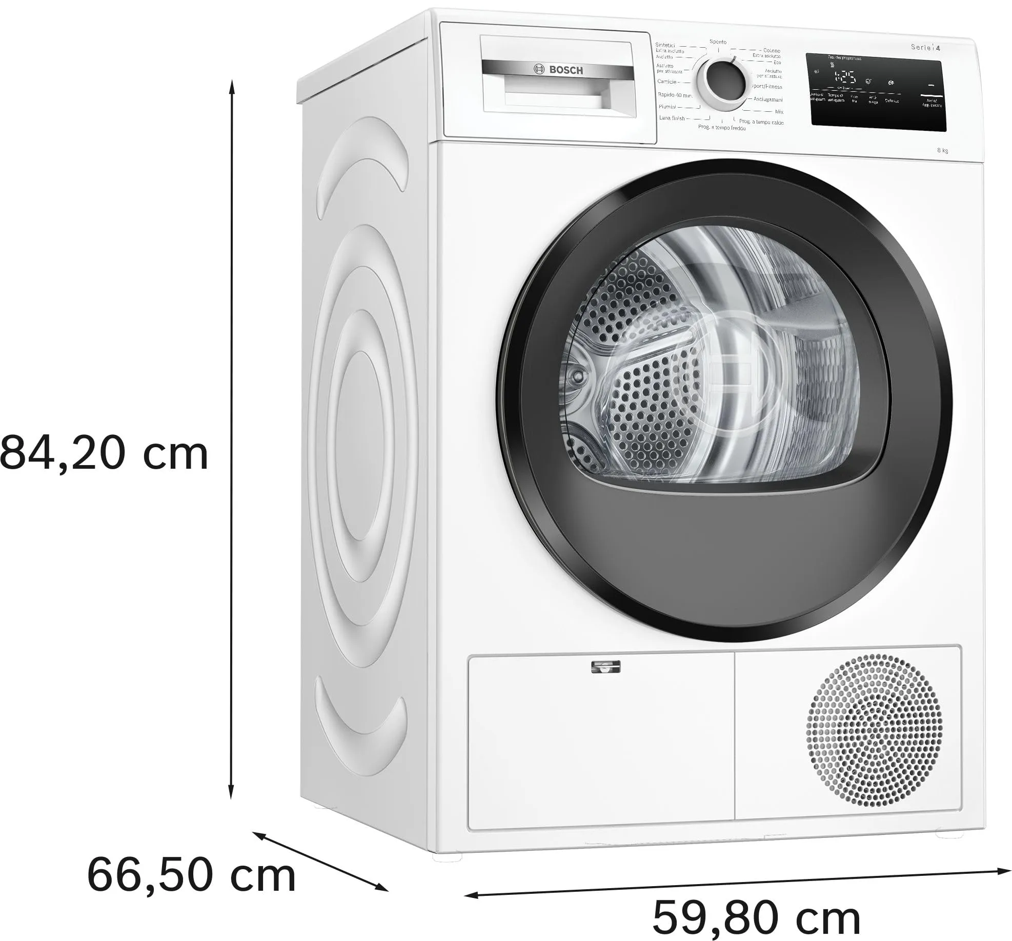 Bosch Serie 4 WTH85298II Asciugatrice a pompa di calore 8kg Bianco - immagine 2