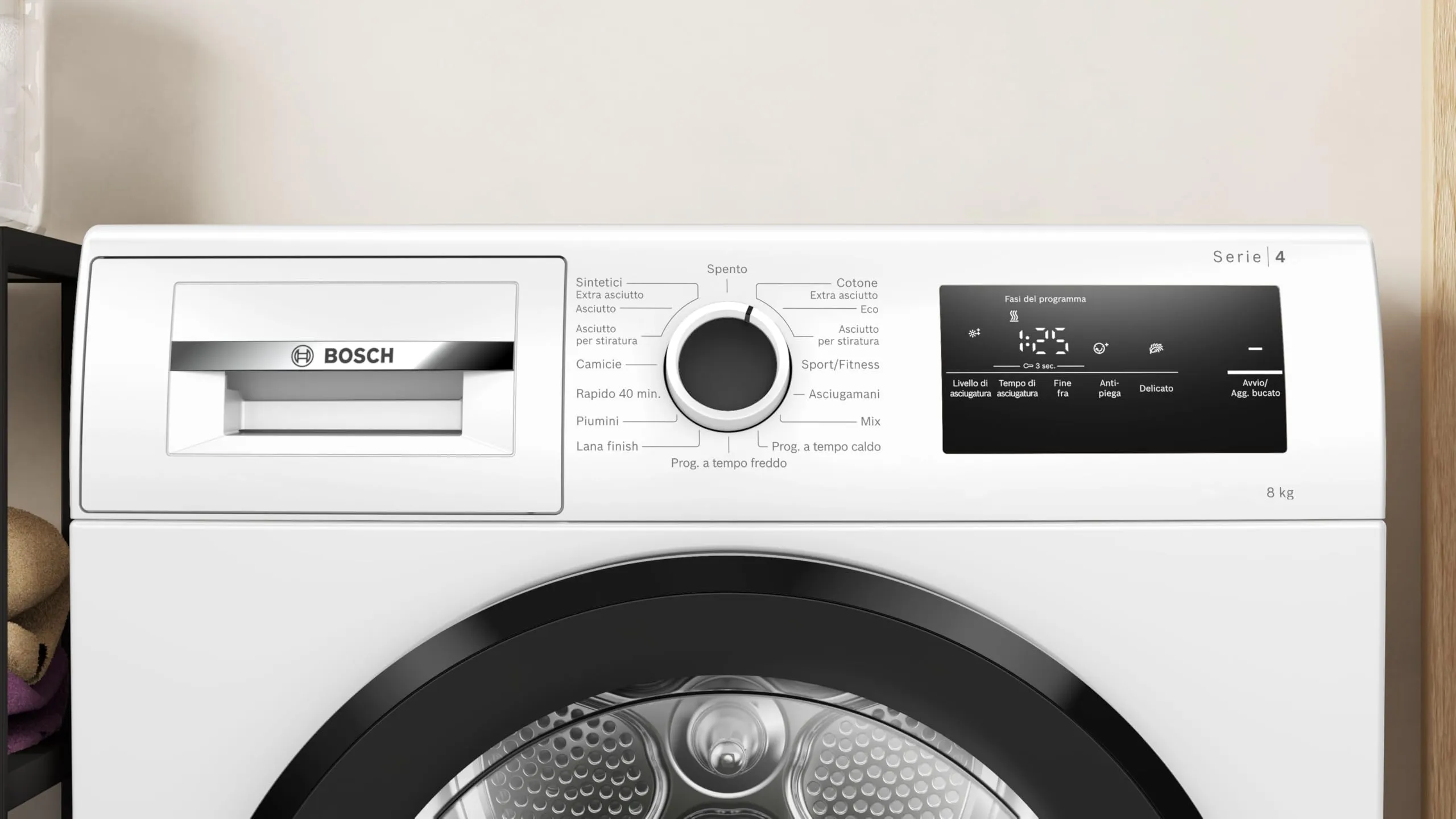 Bosch Serie 4 WTH85298II Asciugatrice a pompa di calore 8kg Bianco - immagine 8
