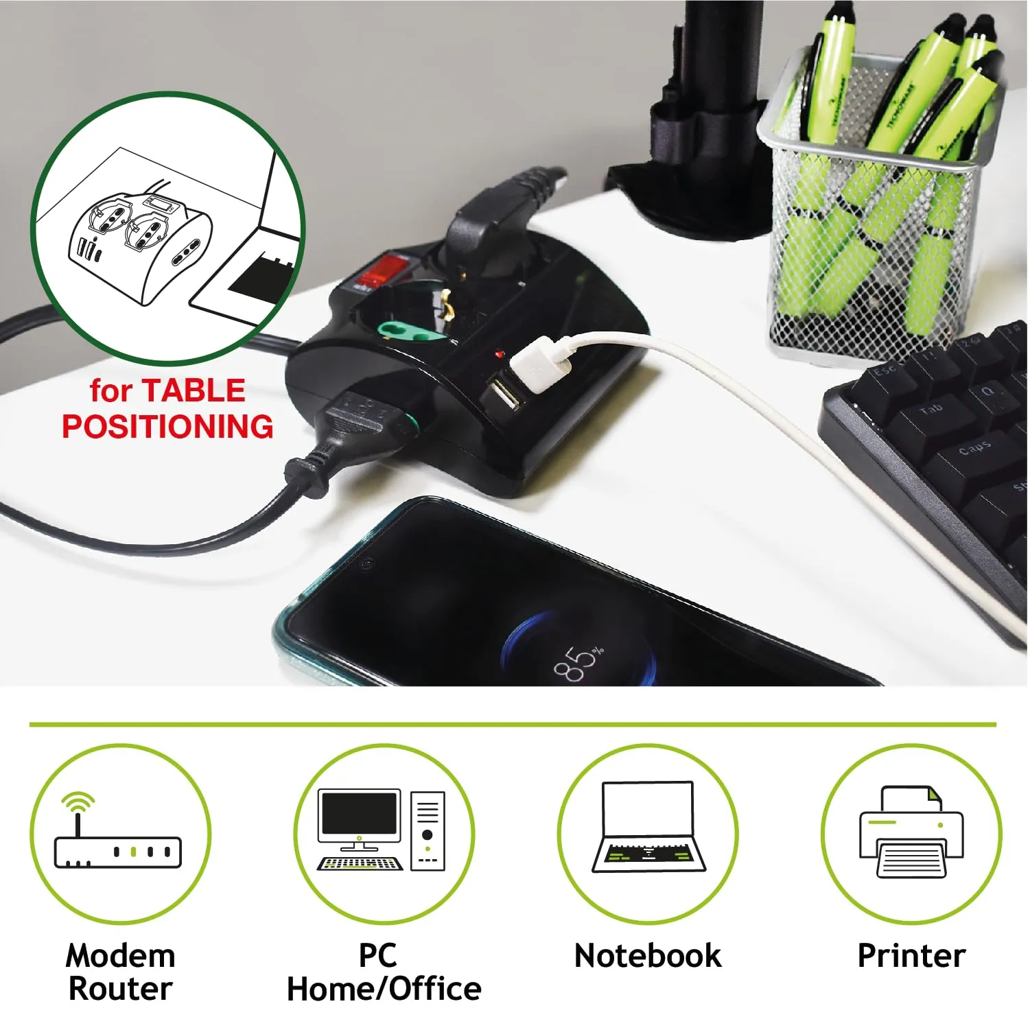 MULTIPRESA DA TAVOLO POWER CLEANER INPUT 10A ITA - immagine 5