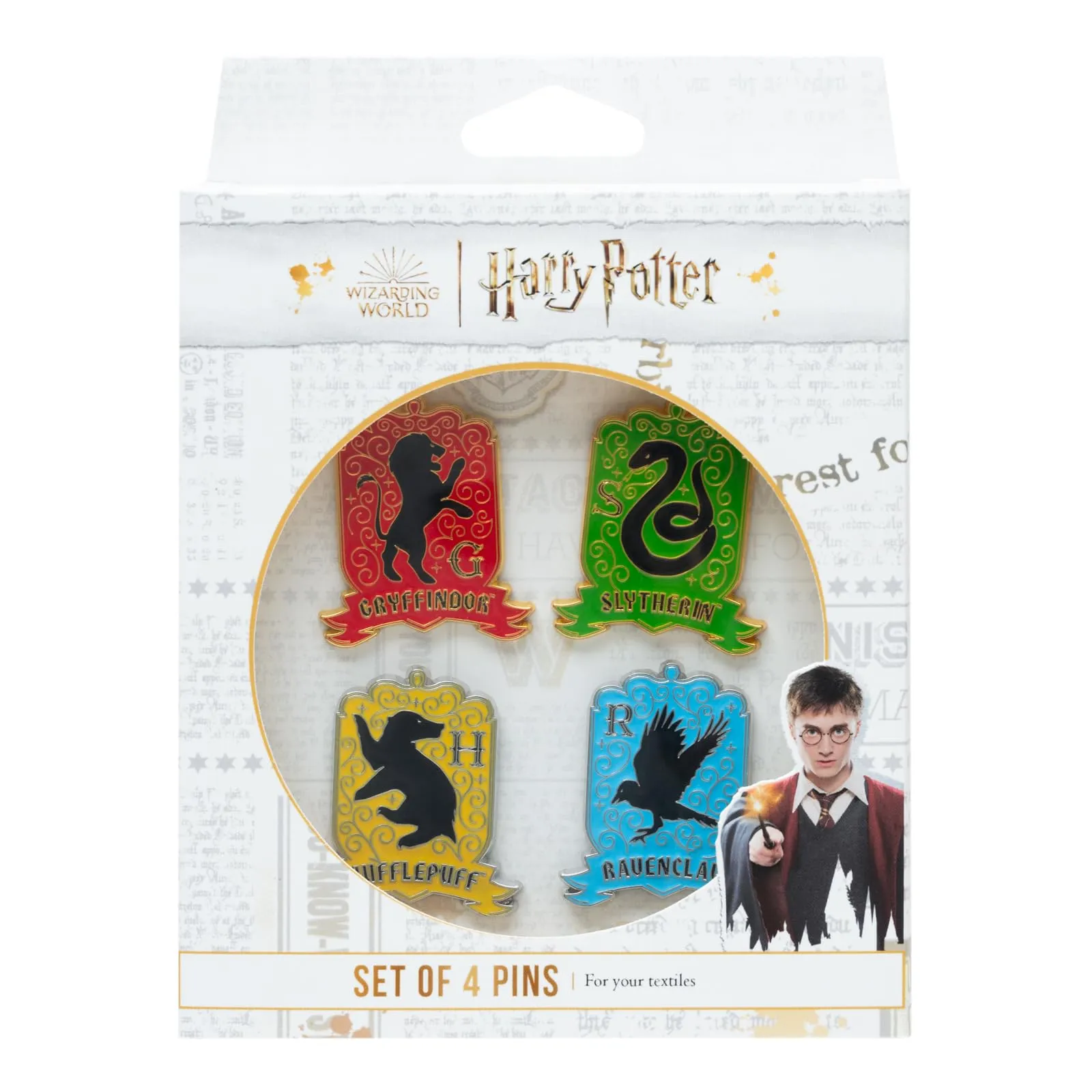 Grupo Erik Harry Potter Set 4 Spille Smaltate Case di Hogwarts - immagine 6