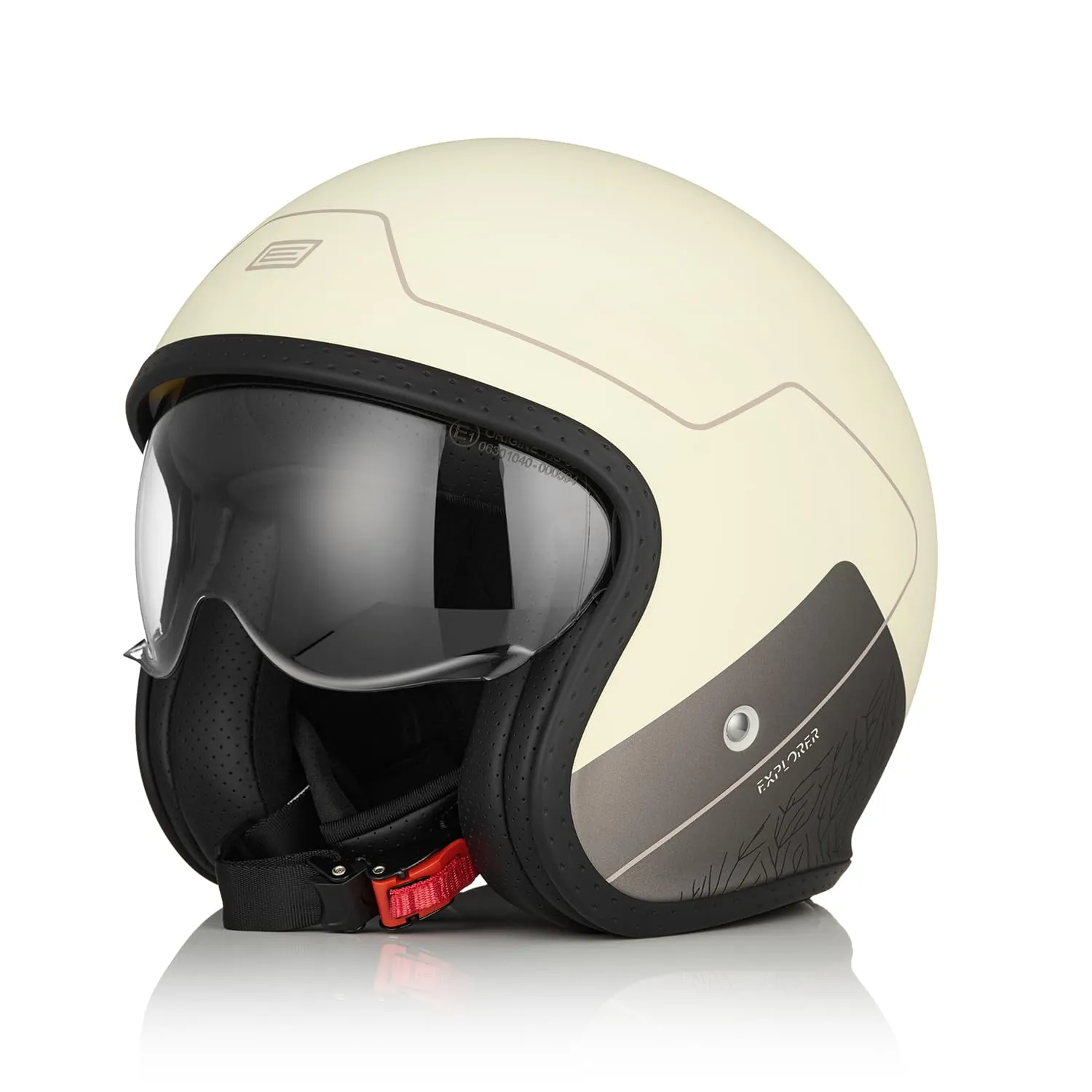 Origine Casco Moto Jet Explorer Matt Cream, XS, ECE 22-06 - immagine 1