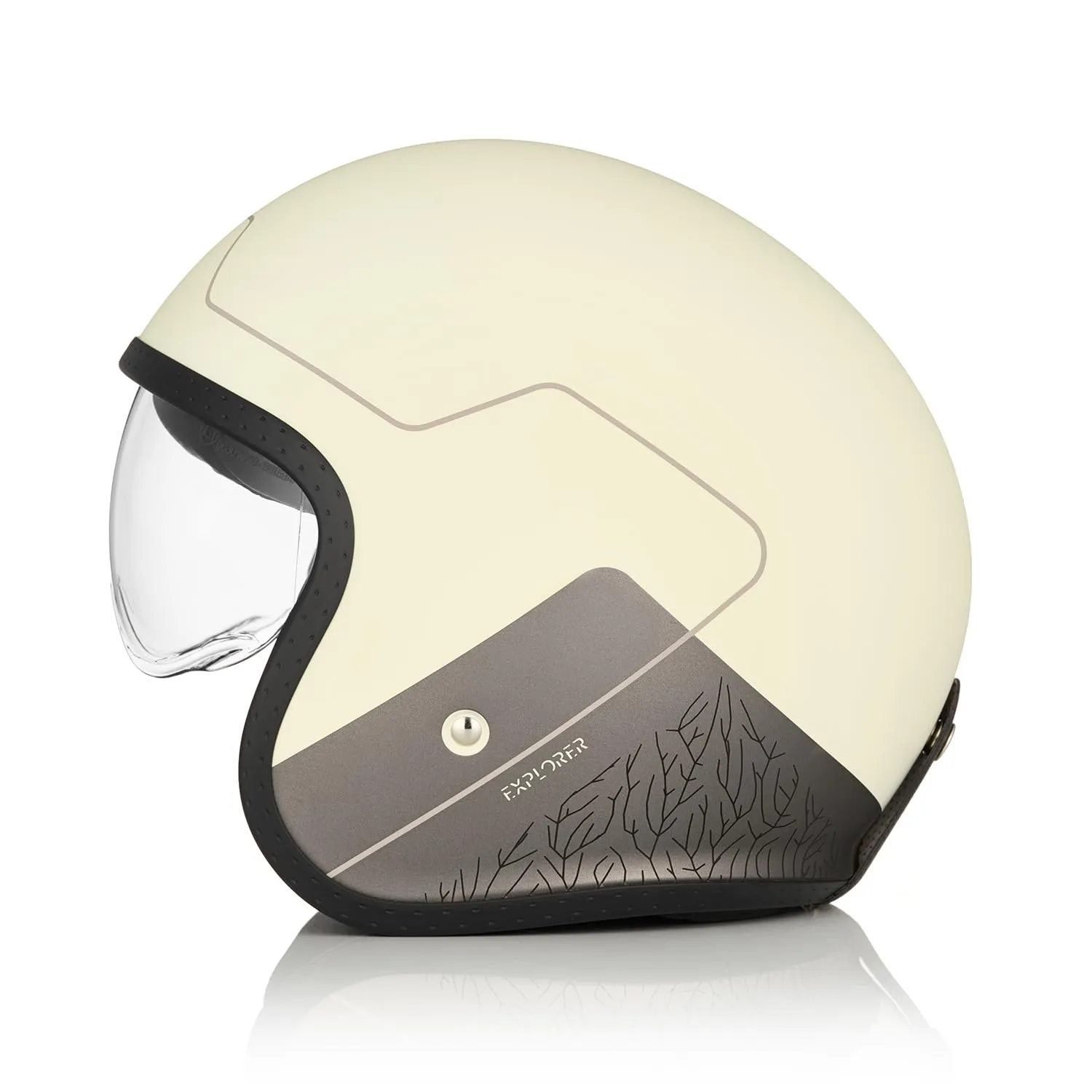 Origine Casco Moto Jet Explorer Matt Cream, XS, ECE 22-06 - immagine 3