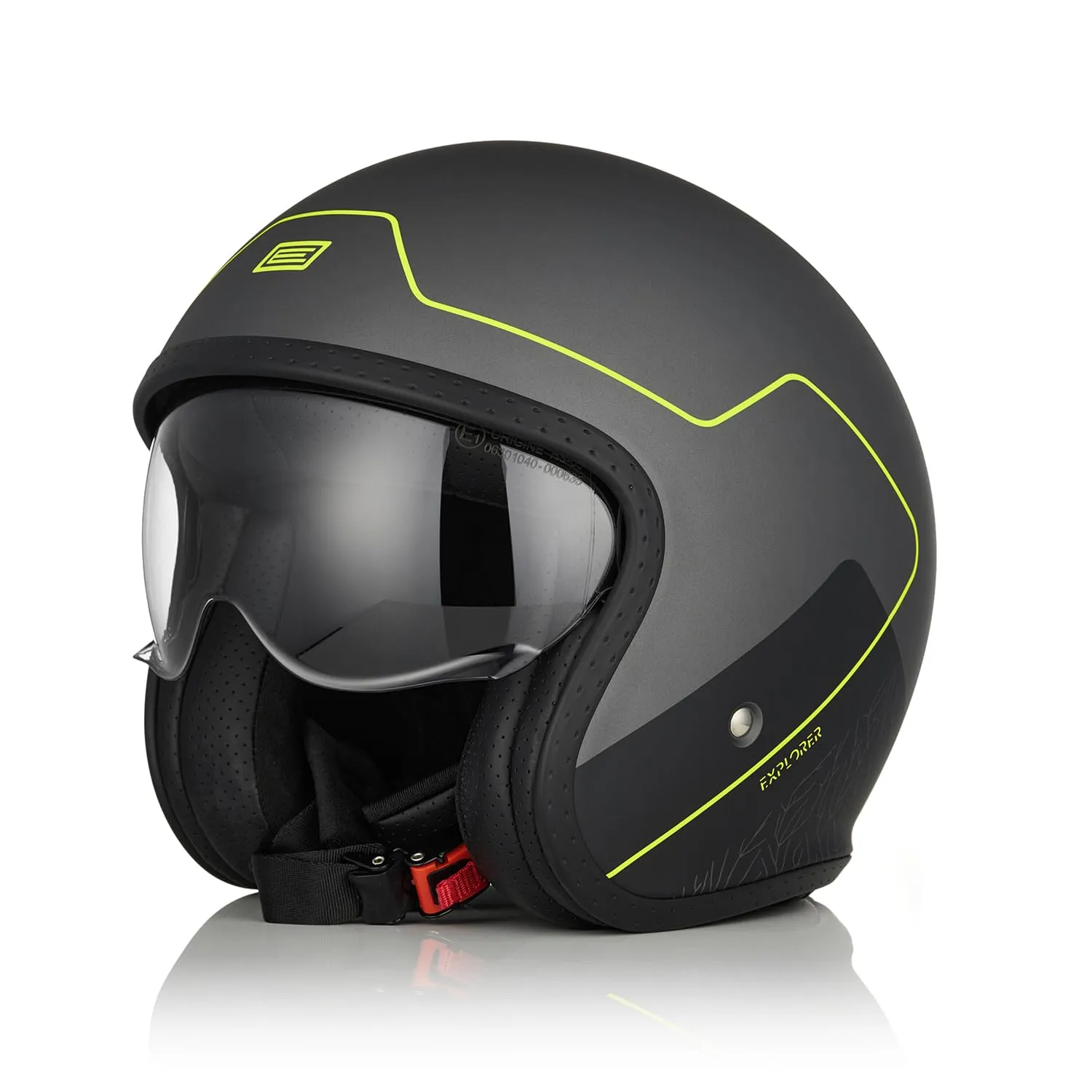ORIGINE Casco Moto Jet Explorer Matt Titanium, L, Omologata ECE 22-06 - immagine 1