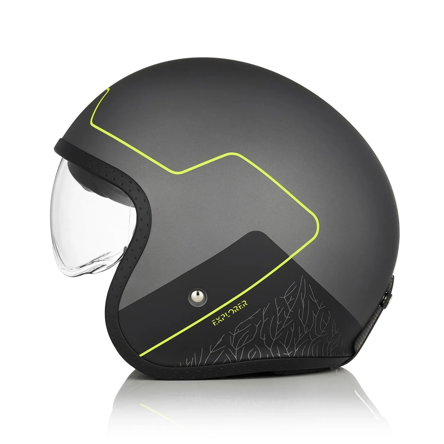 ORIGINE Casco Moto Jet Explorer Matt Titanium, L, Omologata ECE 22-06 - immagine 3