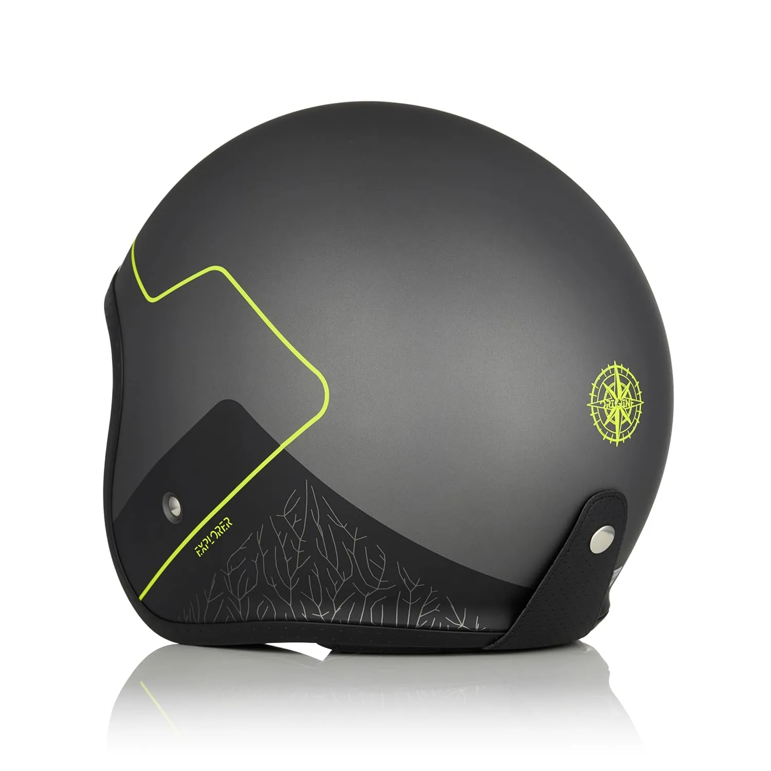 ORIGINE Casco Moto Jet Explorer Matt Titanium, M - immagine 4