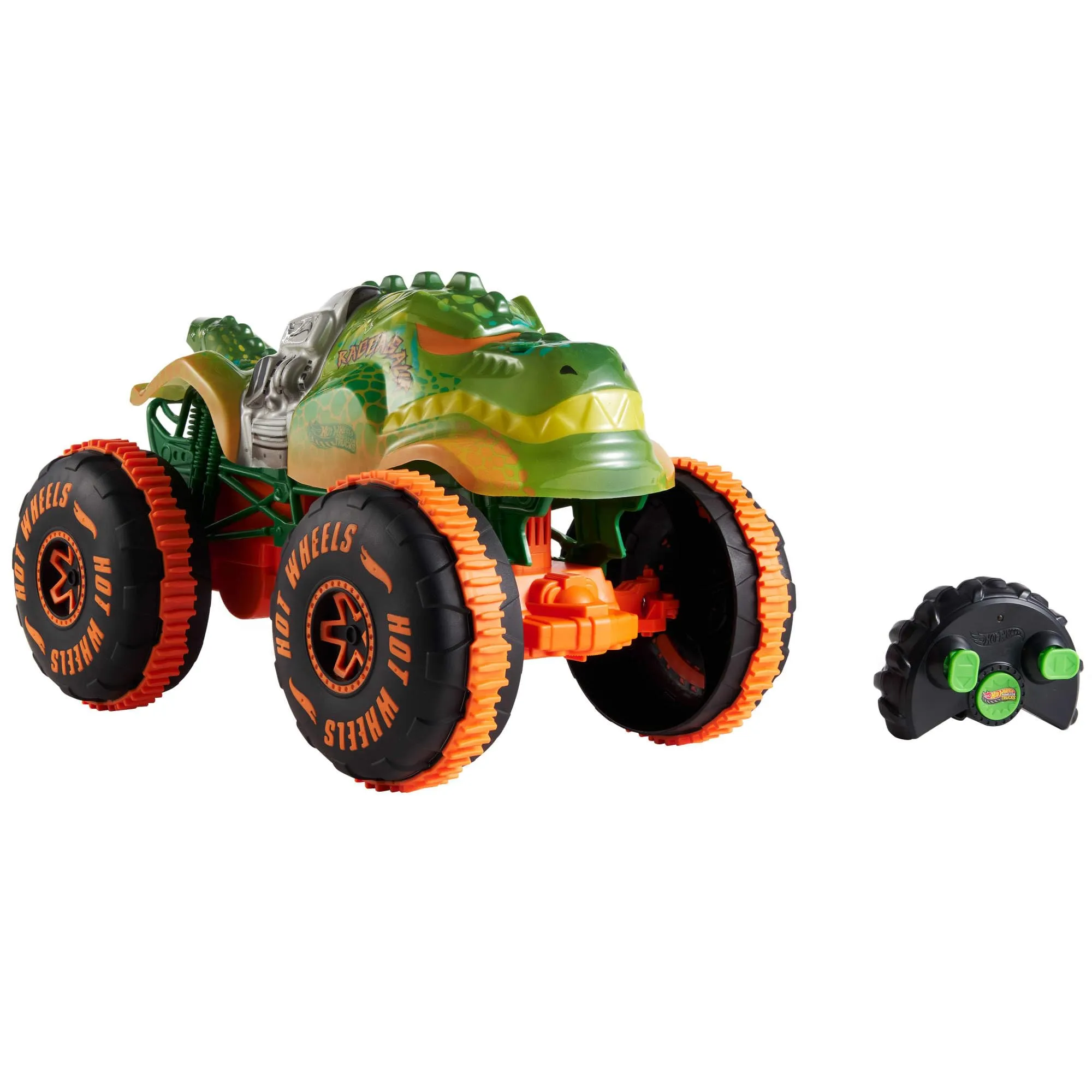 Hot Wheels Monster Trucks Rageasaur RC Vehicle, 1:15 Scale, JBH03 - immagine 2