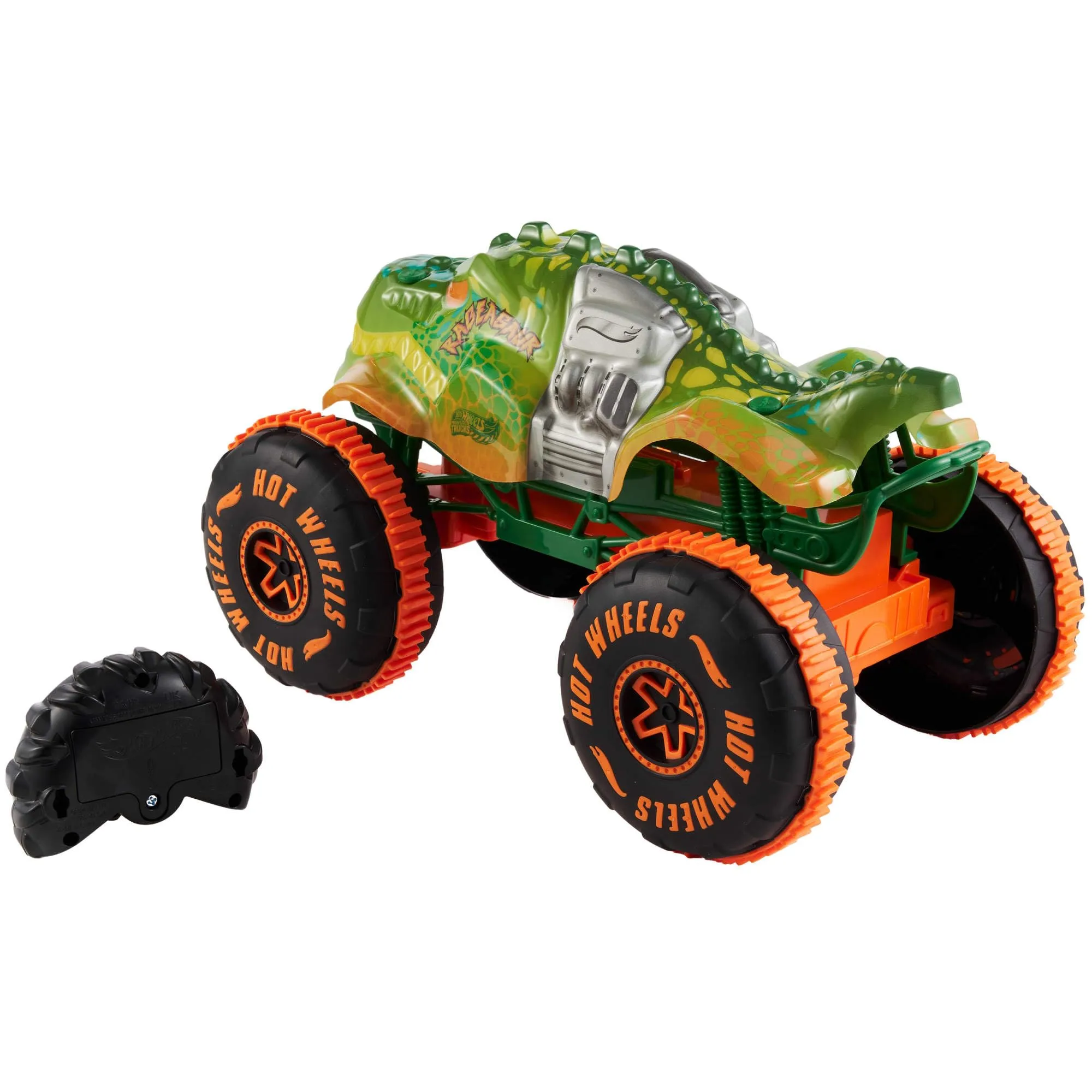 Hot Wheels Monster Trucks Rageasaur RC Vehicle, 1:15 Scale, JBH03 - immagine 3