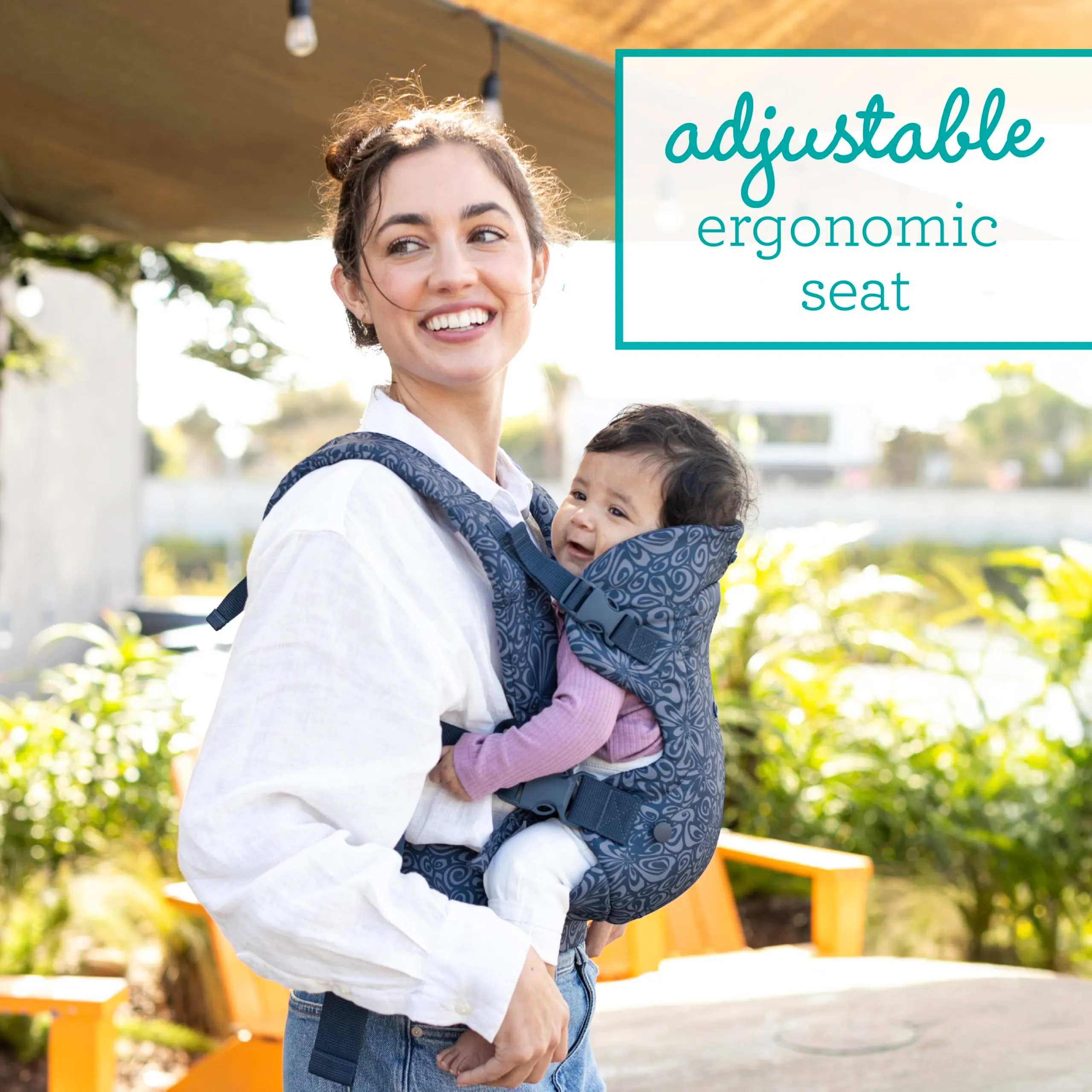 Infantino Flip Advanced Marsupio 4-in-1 Ergonomico, 3,6-14,5 kg, Marino Floreale - immagine 5