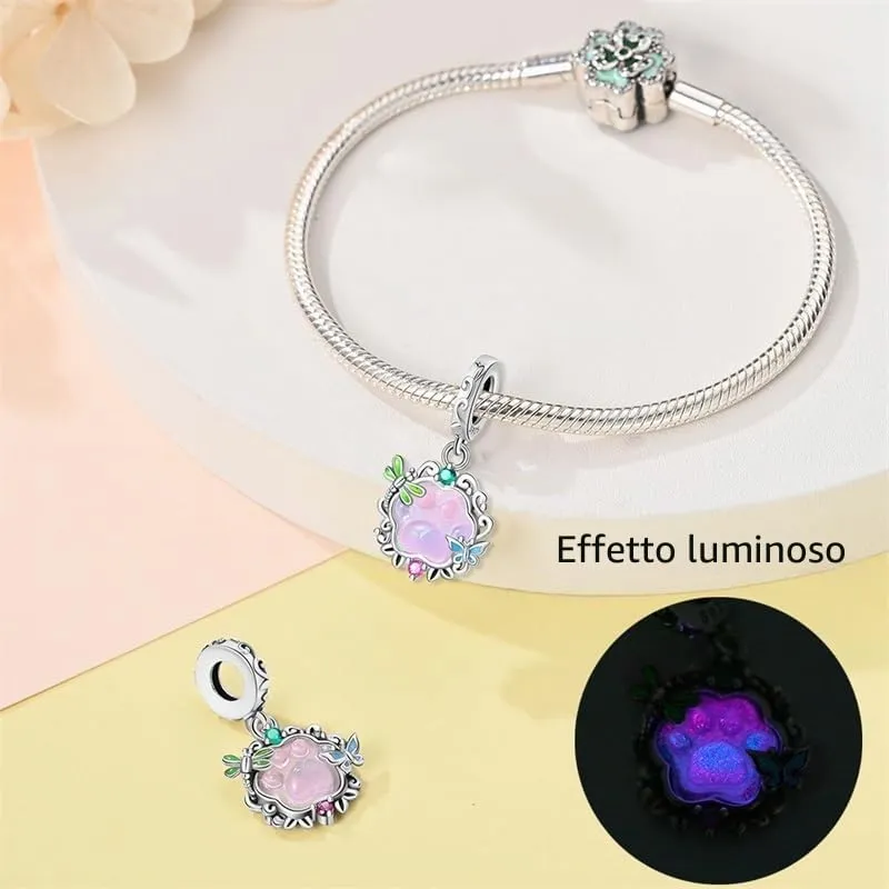 KUNSIR Ciondolo in Argento Sterling 925 con Cubic Zirconia, compatibile con braccialetti e collane europei - immagine 3