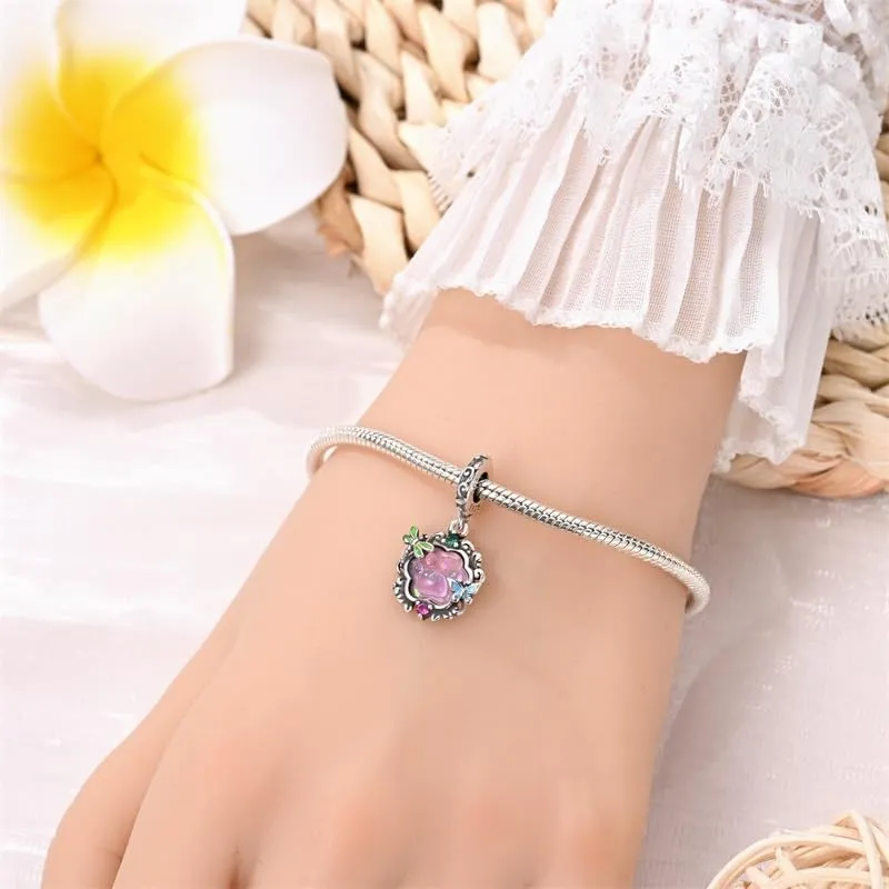 KUNSIR Ciondolo in Argento Sterling 925 con Cubic Zirconia, compatibile con braccialetti e collane europei - immagine 5