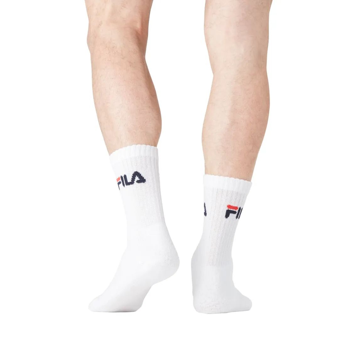 Fila Calzini Uomo Tennis, Set di 6, Bianchi, Taglie 39/42 - immagine 2