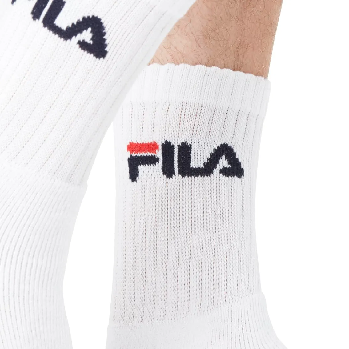Fila Calzini Uomo Tennis, Set di 6, Bianchi, Taglie 39/42 - immagine 5