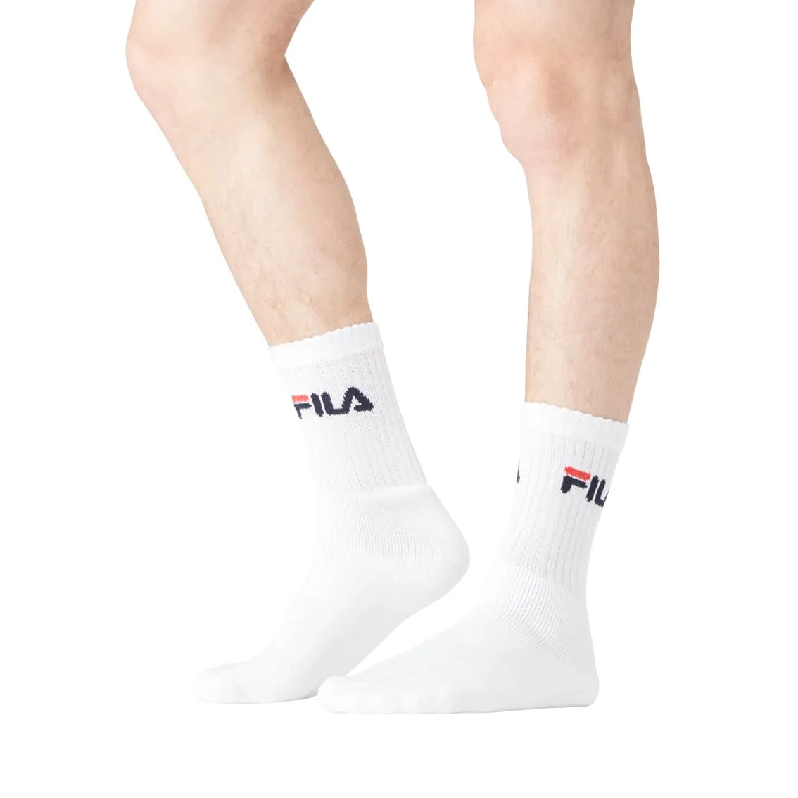 Fila Calzini Uomo Tennis, Set di 6, Bianchi, Taglie 43/46 - immagine 4