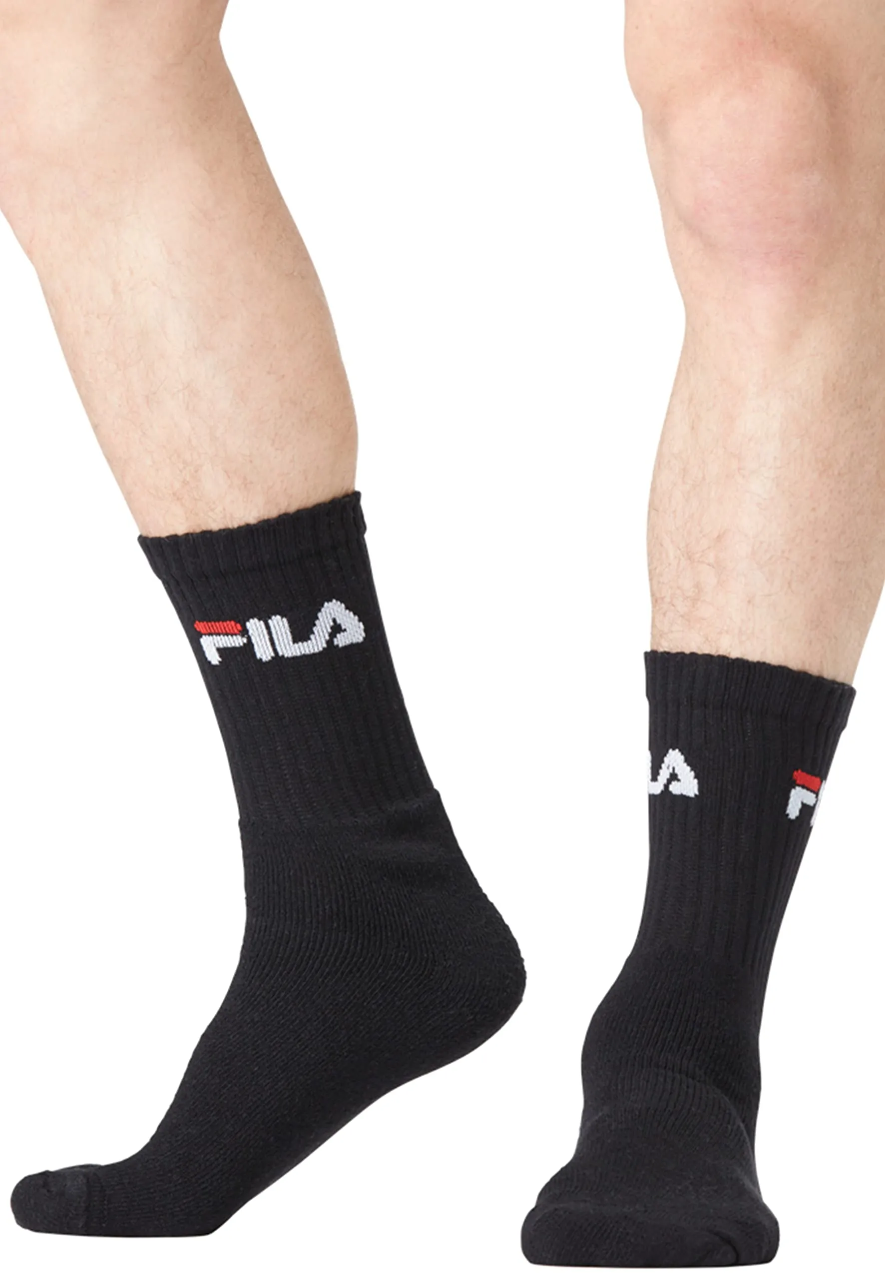 Fila Calzini Uomo Cotone, Set di 6 Calze Sportive, Nero, Taglie 39/42 - immagine 8