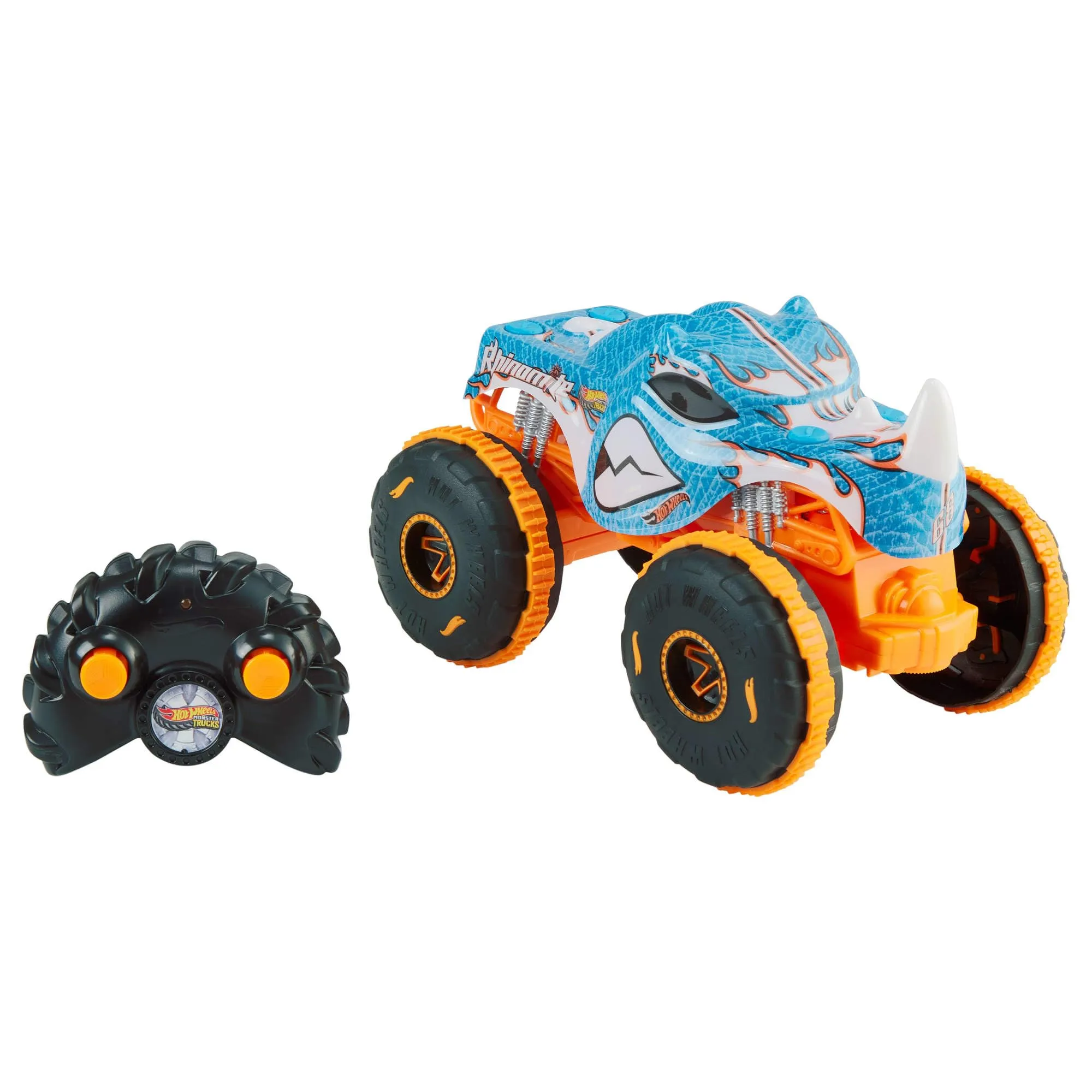 Hot Wheels Monster Trucks Veicolo Radiocomandato Rhinomite Scala 1:24 - immagine 3