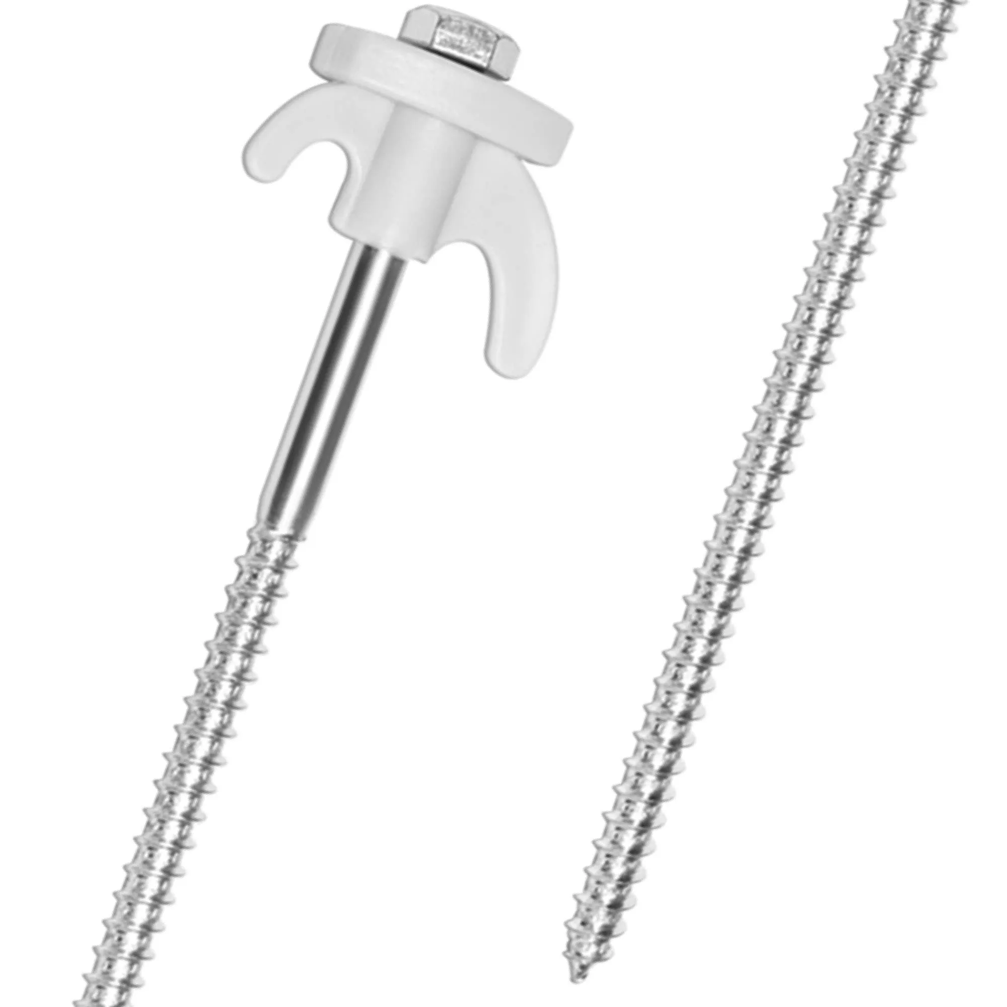 com-four Picchetti per Tenda a Vite in Acciaio, 20 Pezzi, 220x7mm - immagine 6