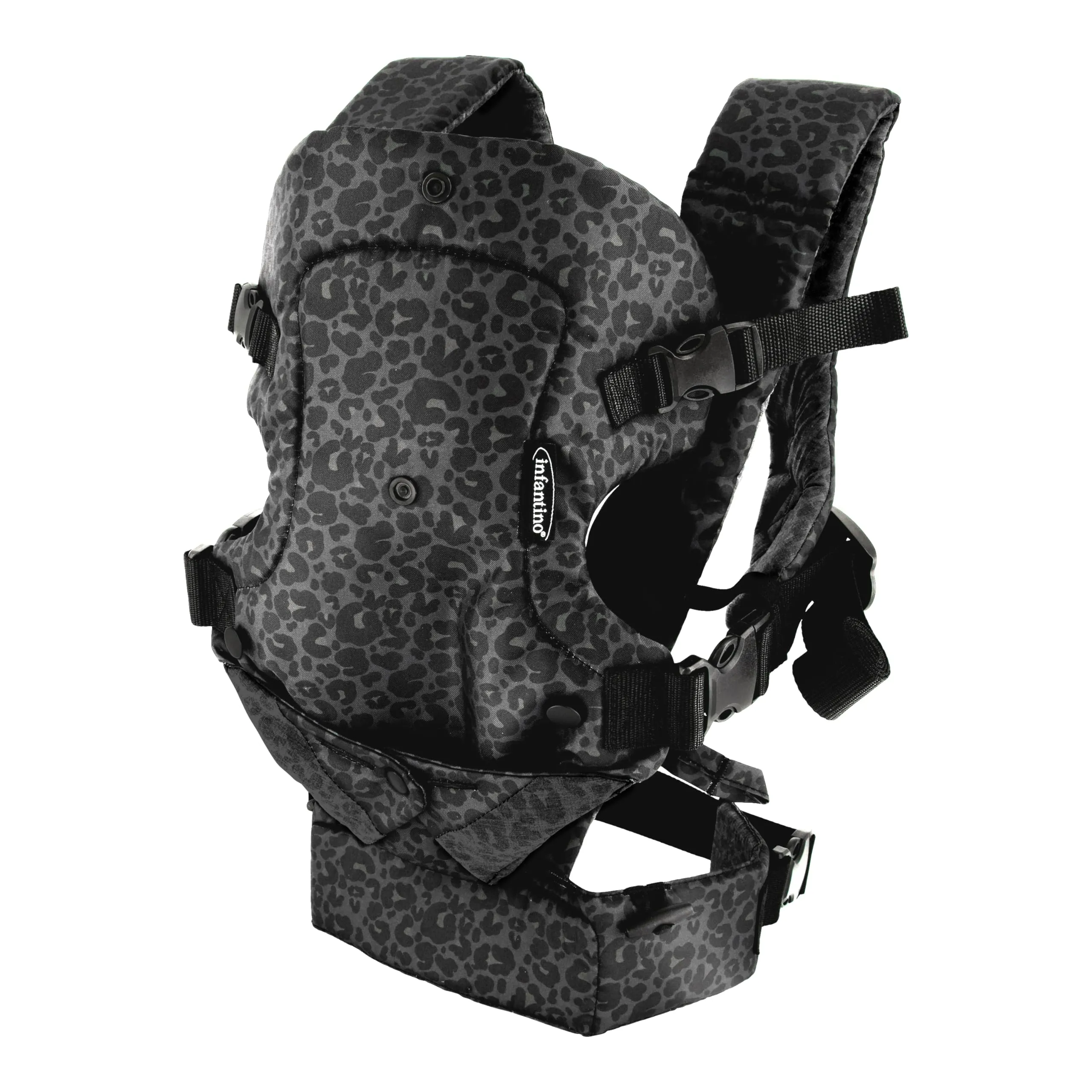 Infantino Marsupio Flip Advanced 4-in-1, Ergonomico e Convertibile, 3,6-14,5 kg, Leopardo Grigio - immagine 9