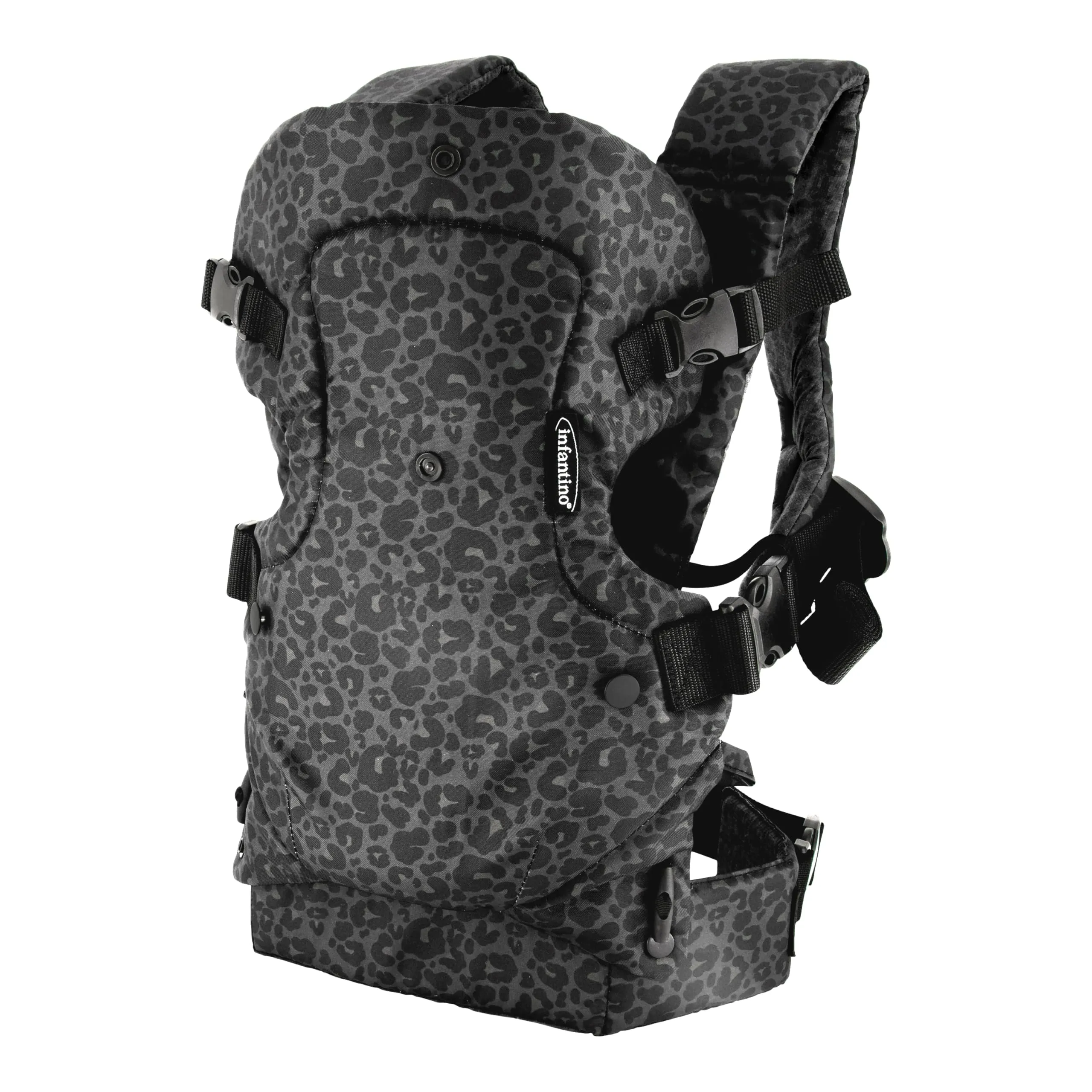 Infantino Marsupio Flip Advanced 4-in-1, Ergonomico e Convertibile, 3,6-14,5 kg, Leopardo Grigio - immagine 10