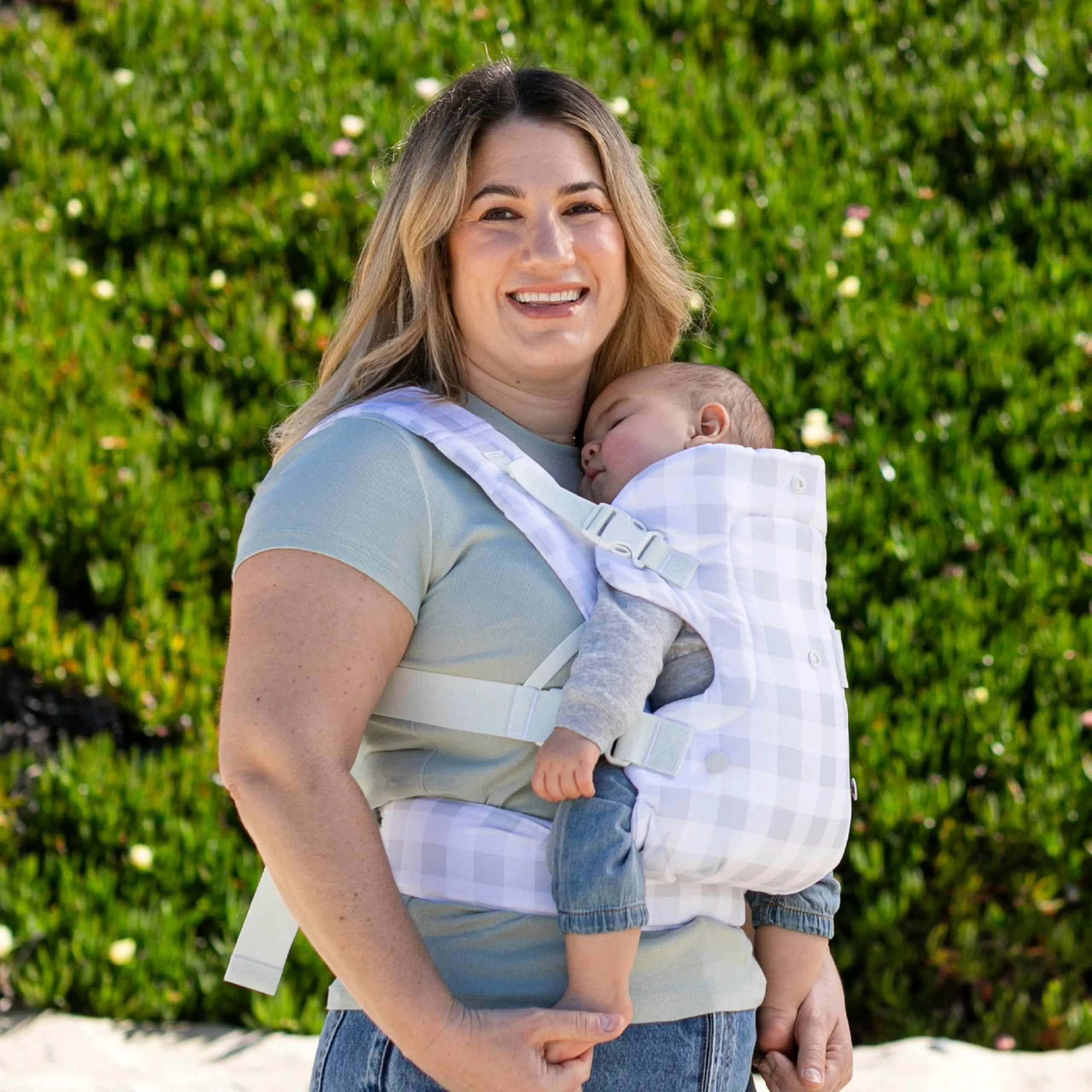 Infantino Flip Advanced Marsupio Neonato 4-in-1 Ergonomico, Trasporto Frontale e Dorsale, 3,6-14,5 kg, Gingham - immagine 9
