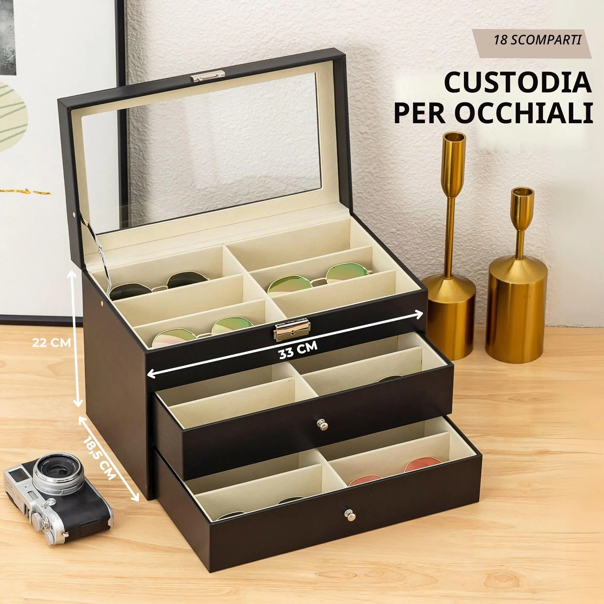 Magic Select Scatola per Occhiali 18 Scomparti - immagine 2