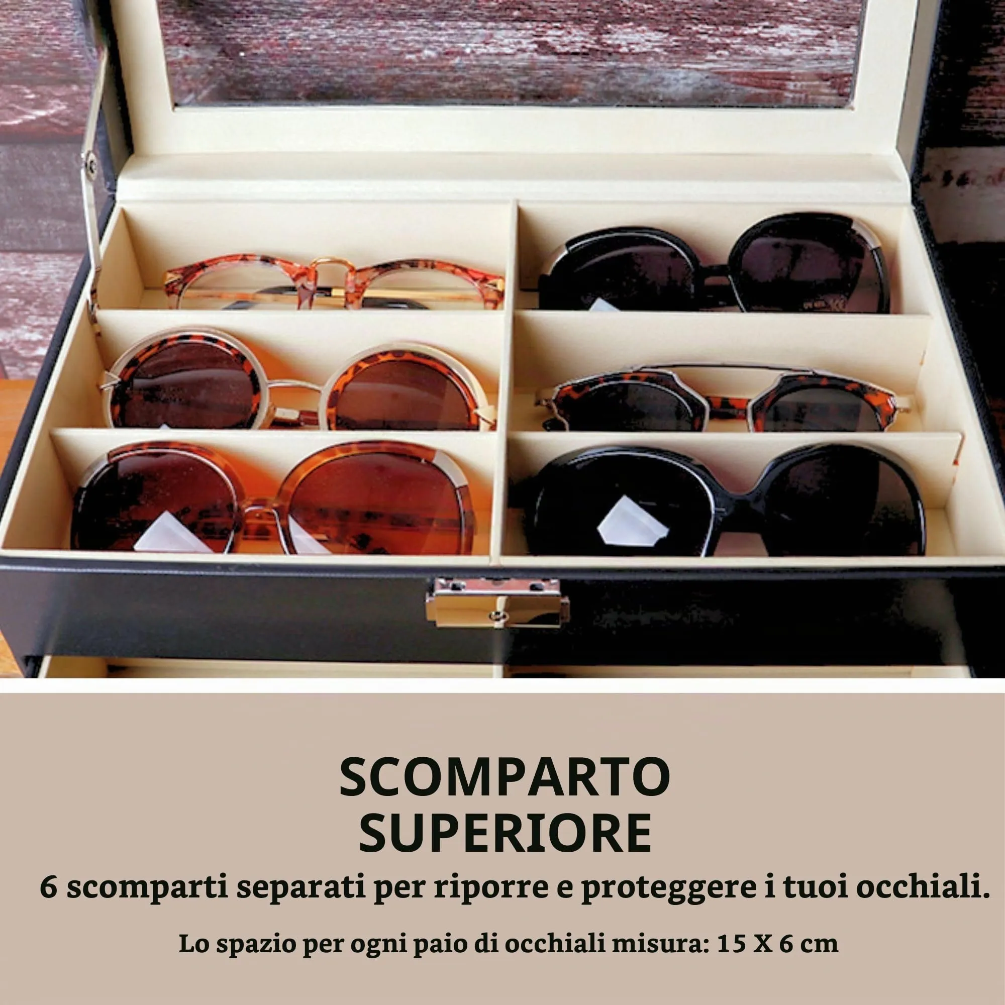 Magic Select Scatola per Occhiali 18 Scomparti - immagine 3