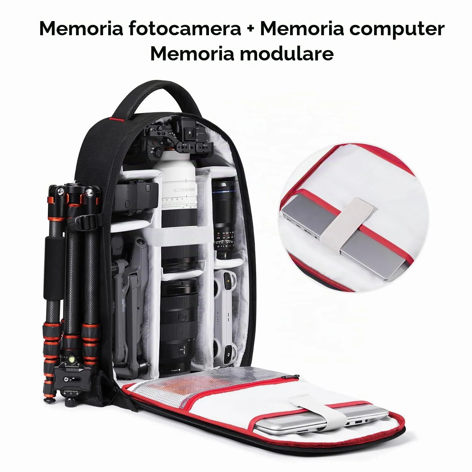 K&F Concept Zaino Fotocamera Professionale 18L KF13.151 - immagine 3