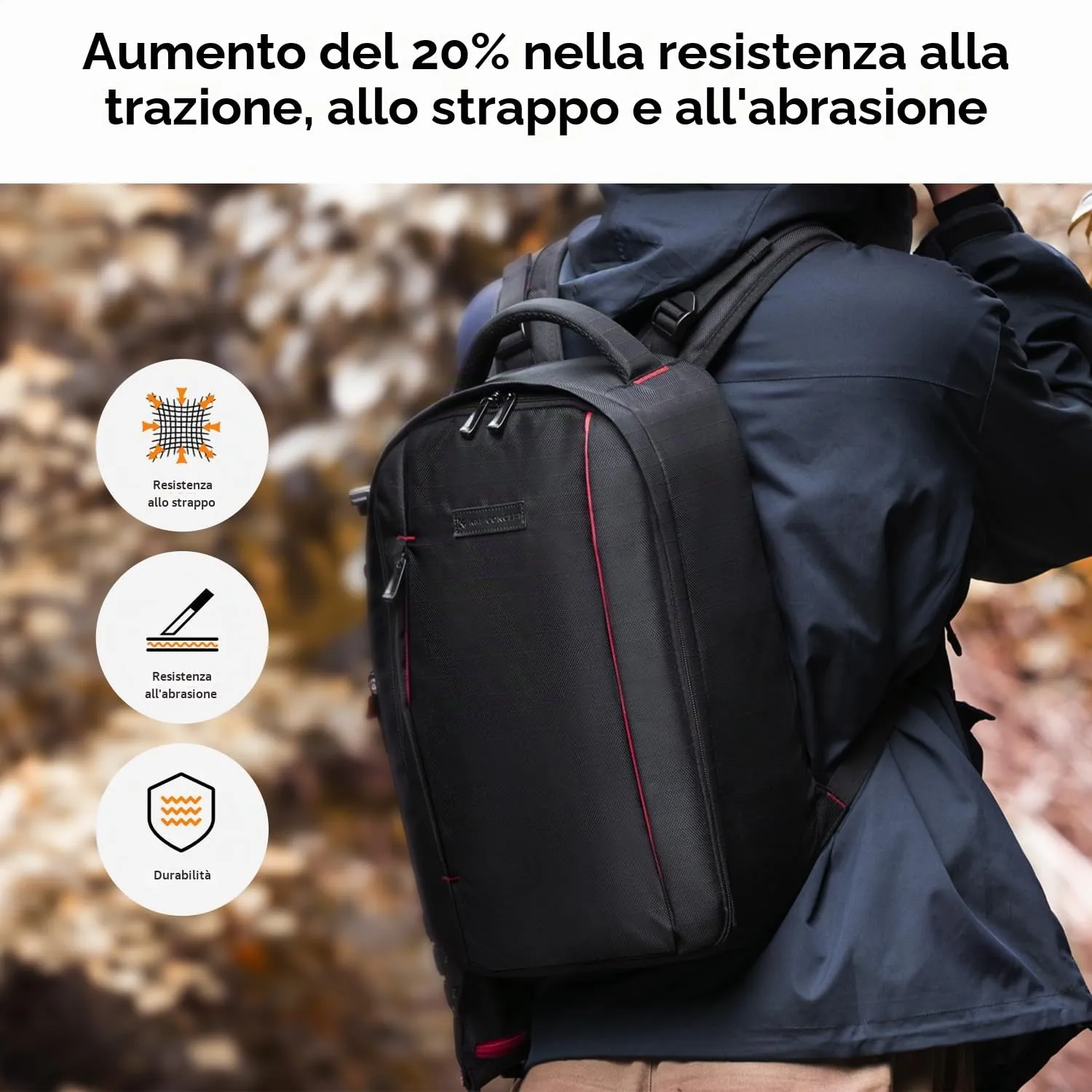 K&F Concept Zaino Fotocamera Professionale 18L KF13.151 - immagine 6
