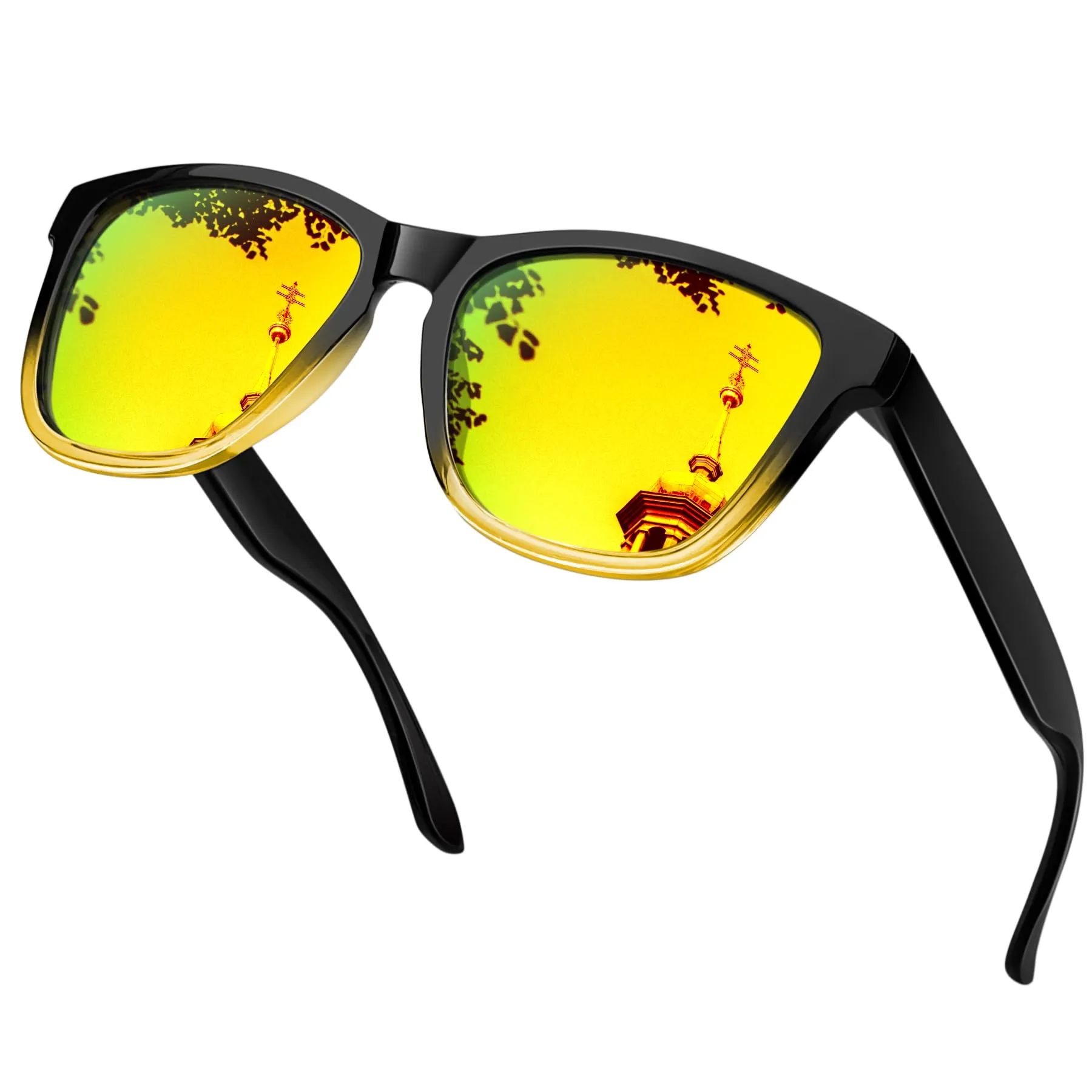 KANASTAL Occhiali da Sole Gialli Specchio Polarizzati UV400 per Uomo e Donna - immagine 1