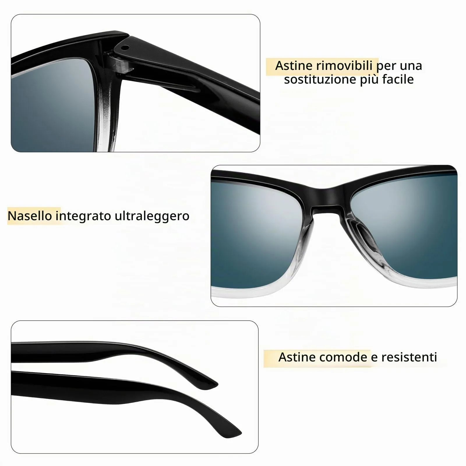 KANASTAL Occhiali da Sole Arancioni Specchio Polarizzati UV400 Unisex - immagine 5